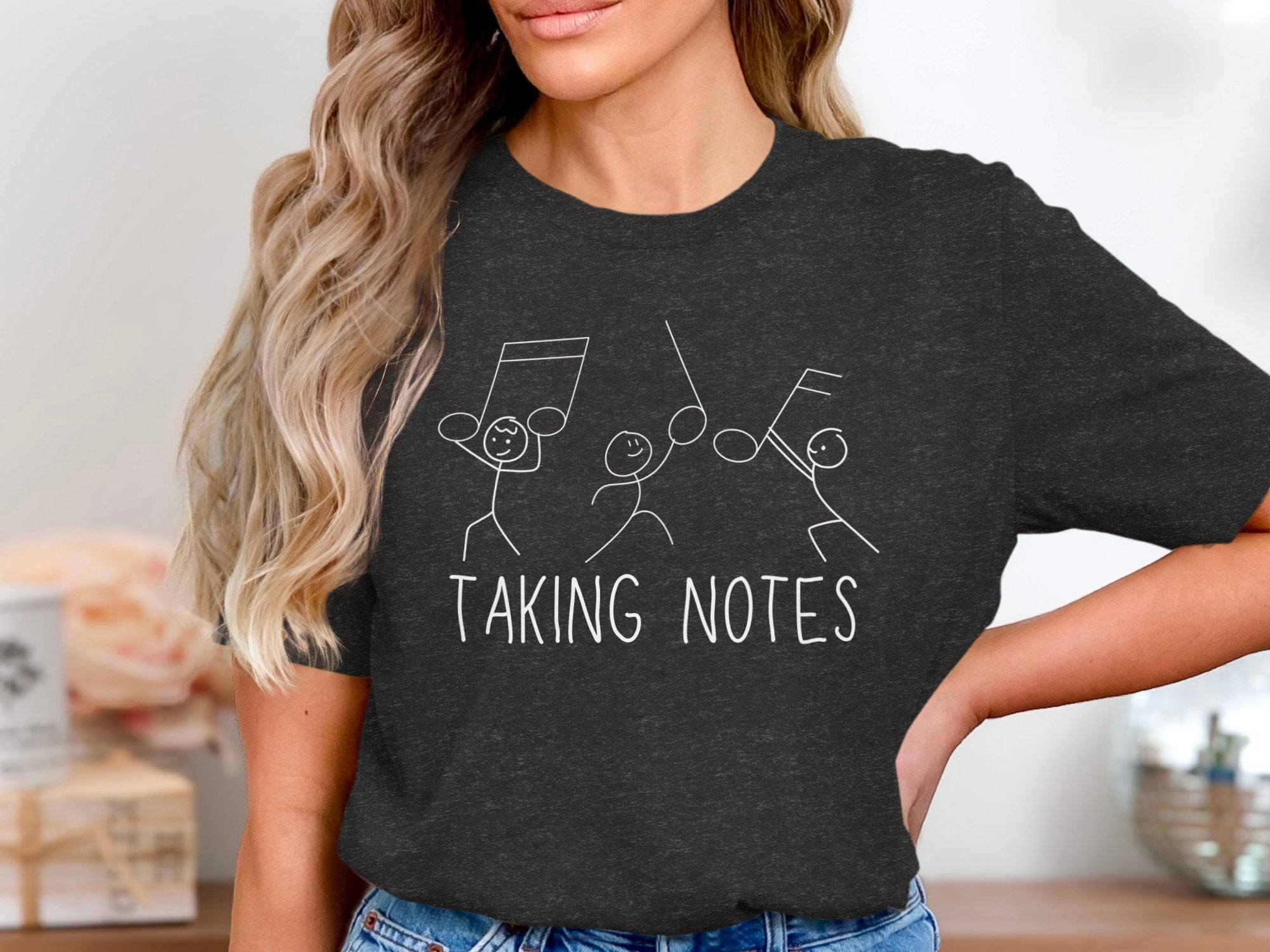 Taking Notes Outfit with Stick Figures T-shirt Product