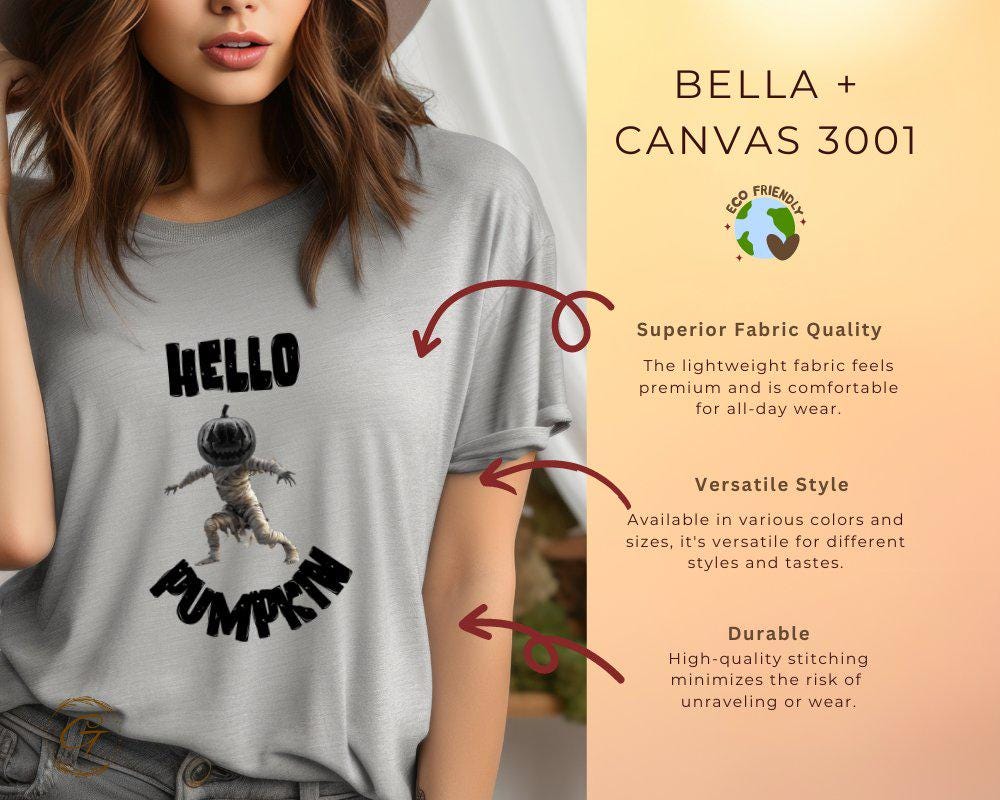 Halloween 'Hello Pumpkin' Head T-Shirt, Spooky Season Tee