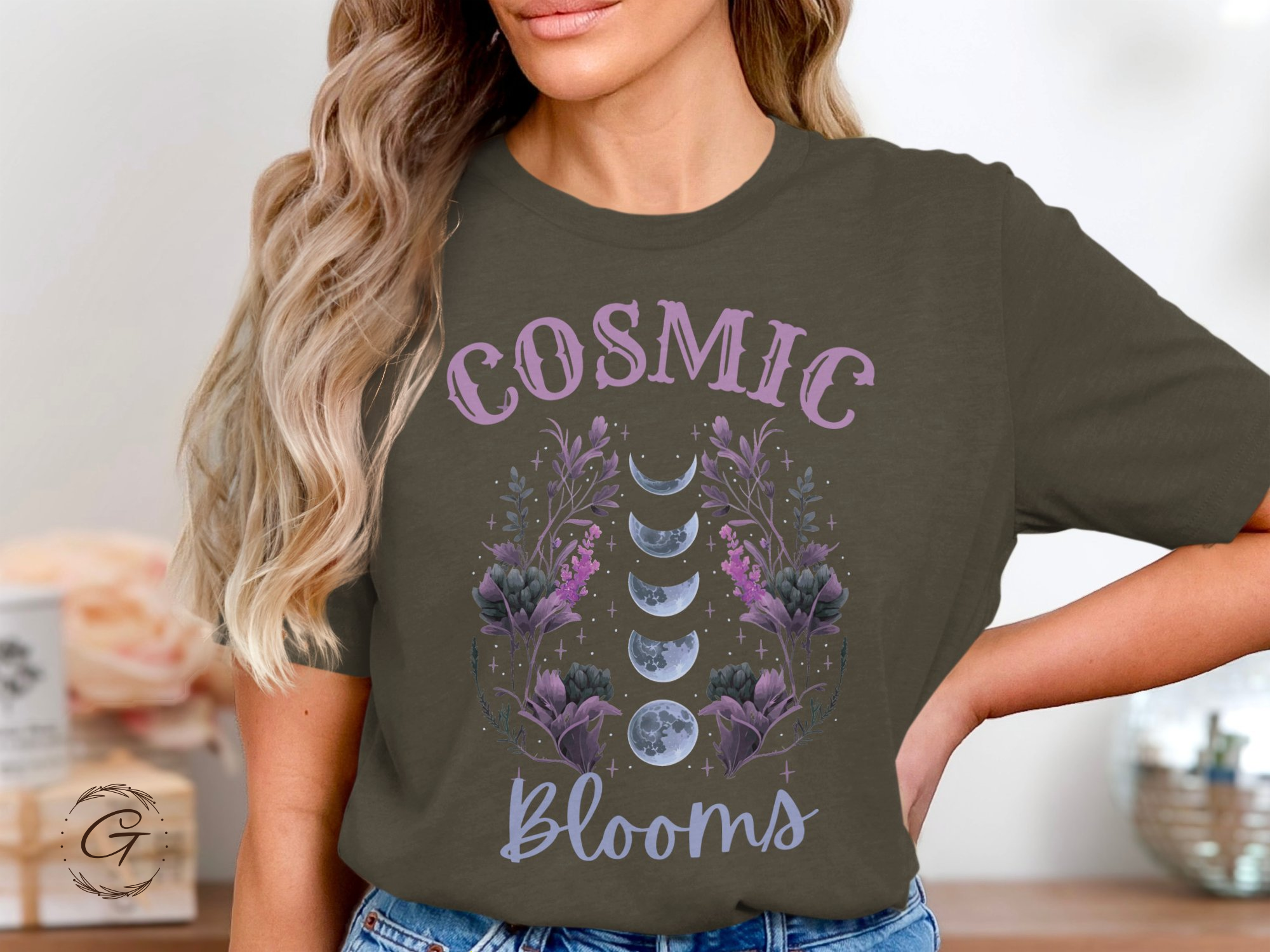 Cosmic Blooms Graphic Print T-shirt casual product