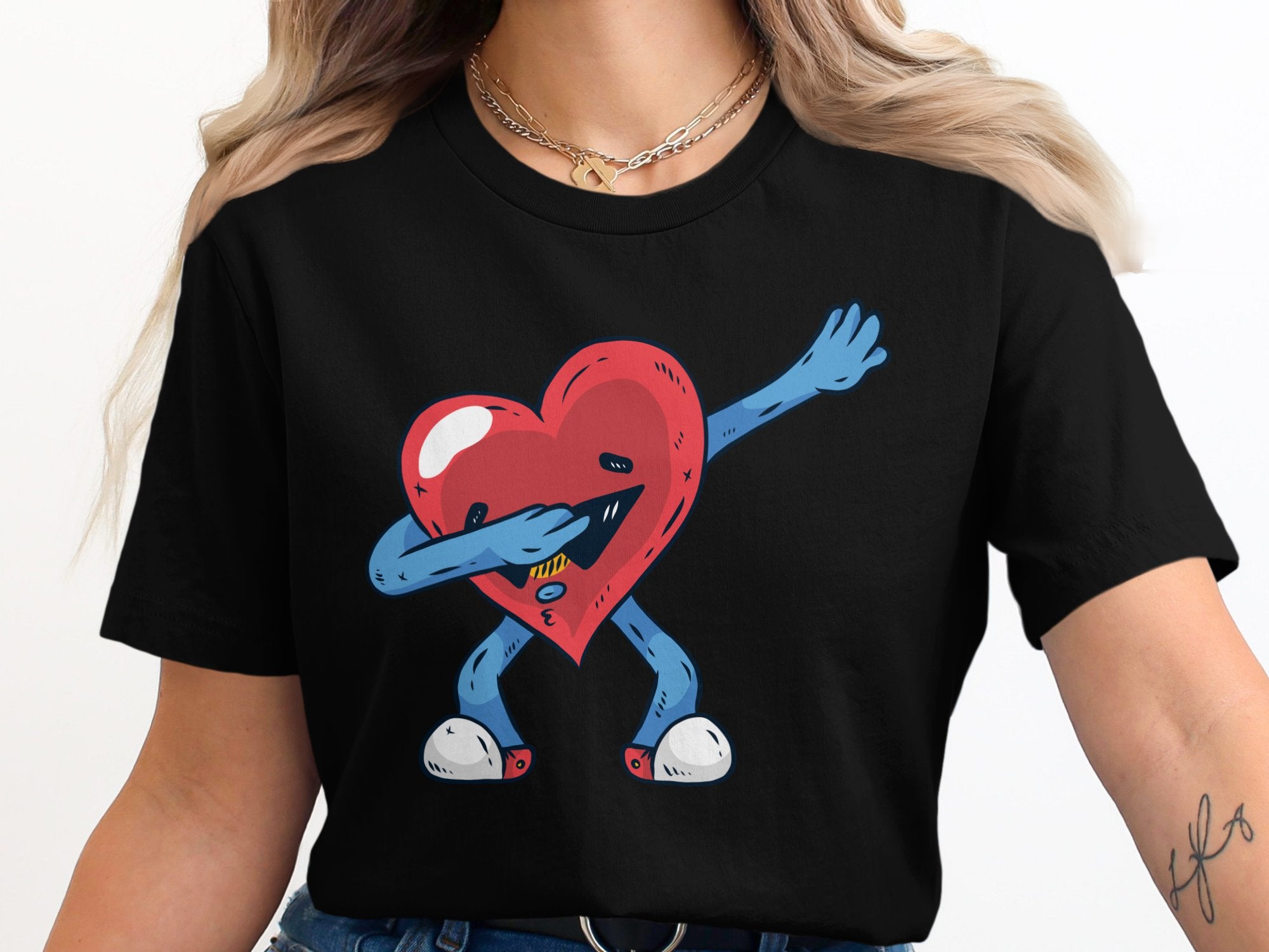 Playful Dabbing Heart Graphic Tee product