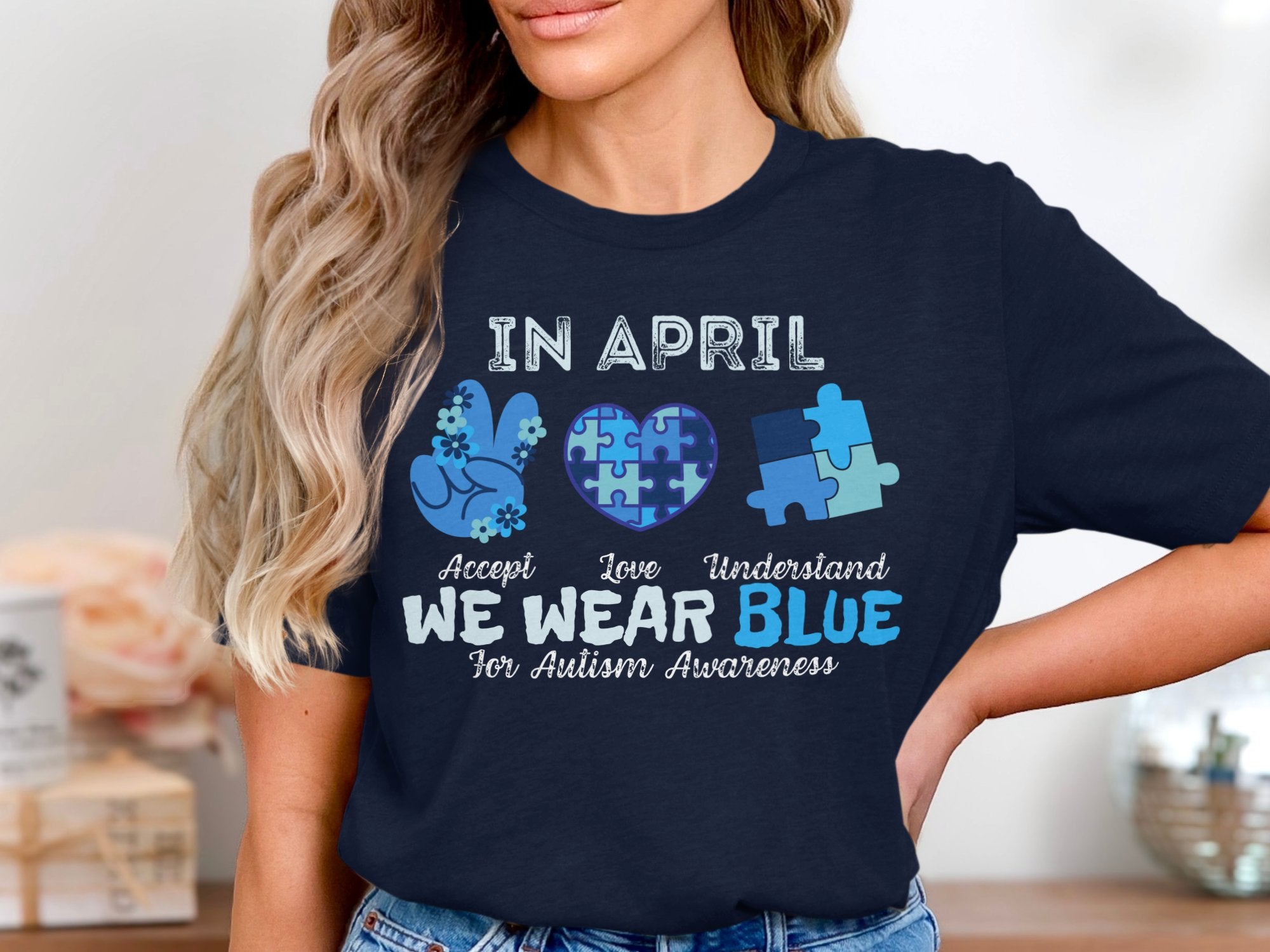 In April Wear Blue for Autism Awareness Shirt product