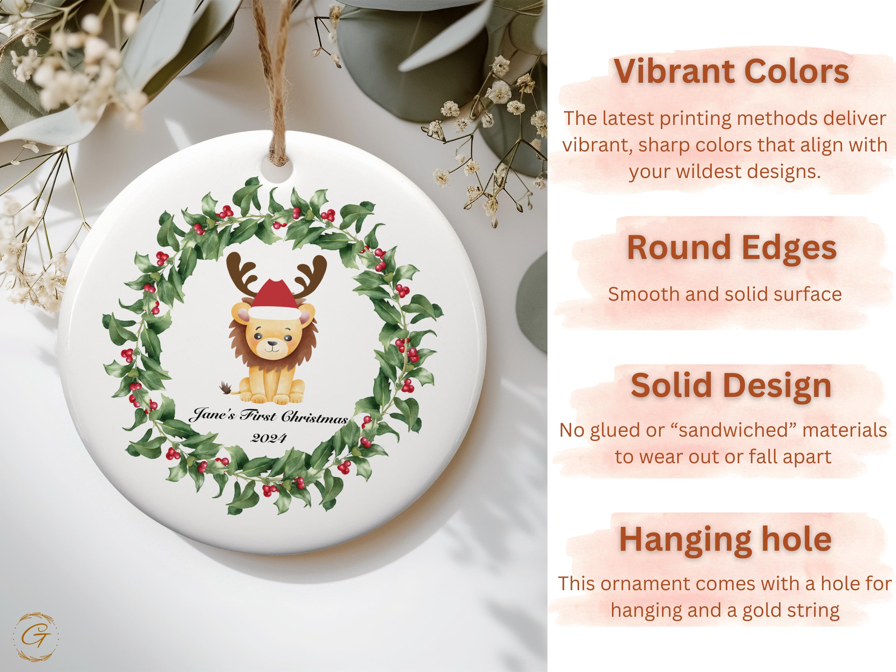 Personalized Baby's First Christmas Lion  Ornament 2024 Ornament