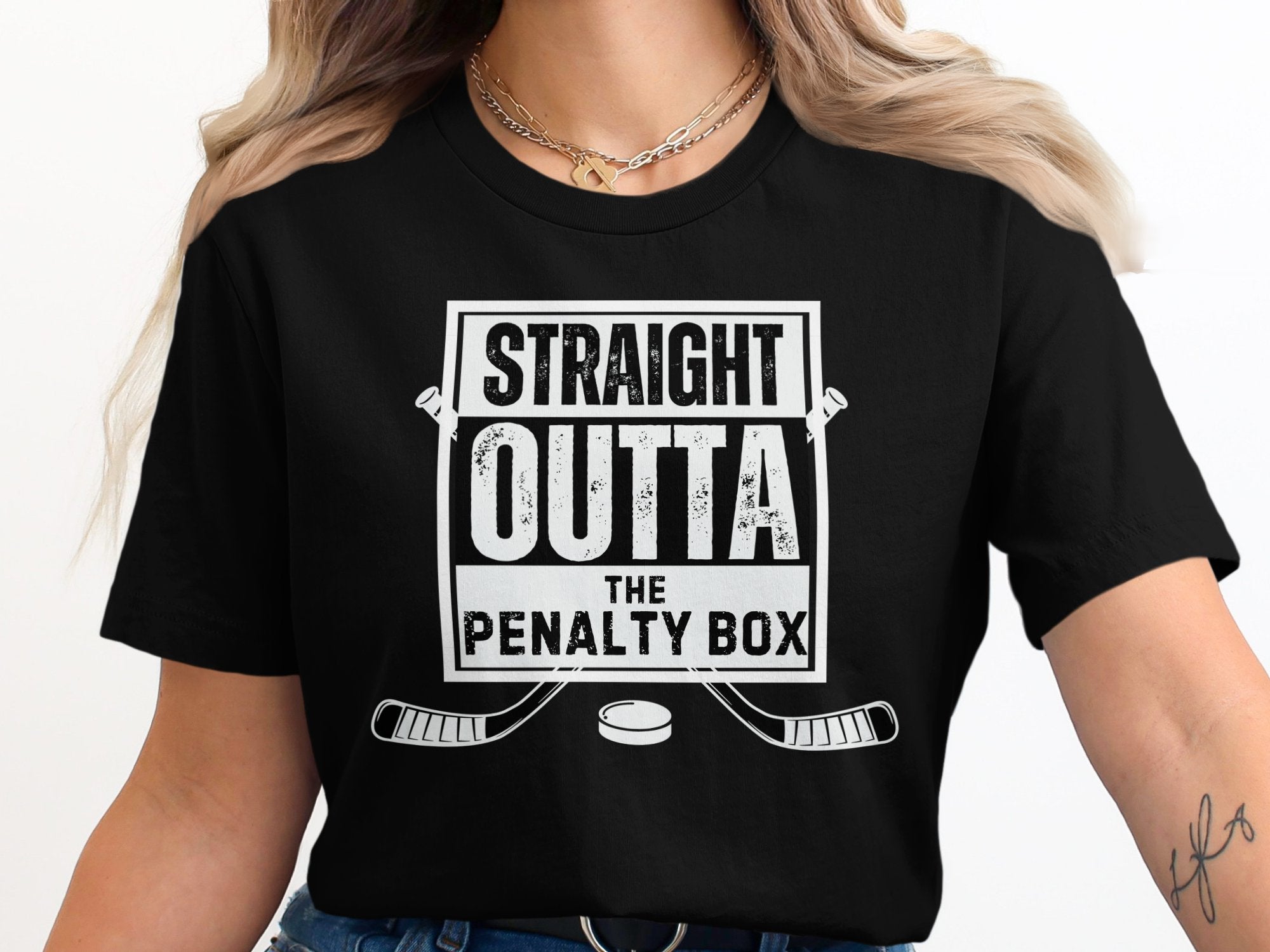 Straight Outta The Penalty Box Hockey T-Shirt product