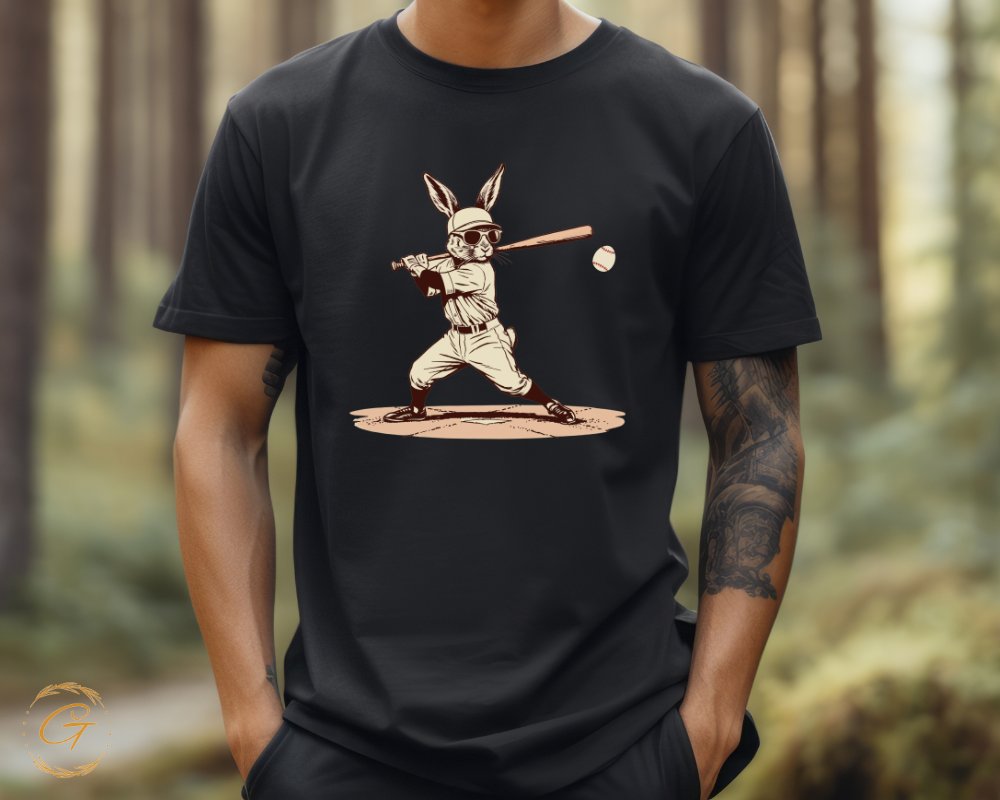 Baseball Bunny Hitter Design Men's T-shirt product