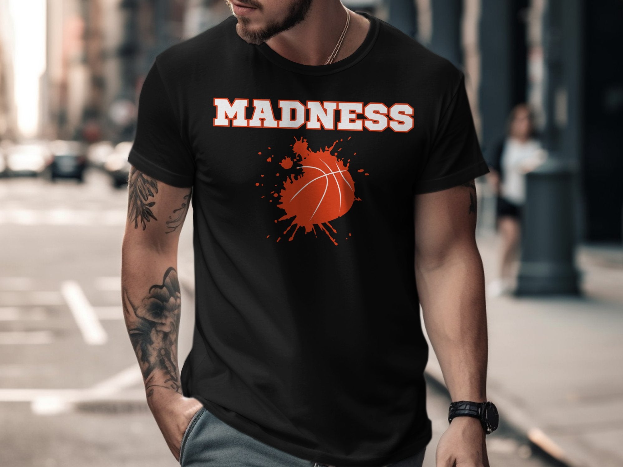 Madness Basketball Splatter Graphic Tee product