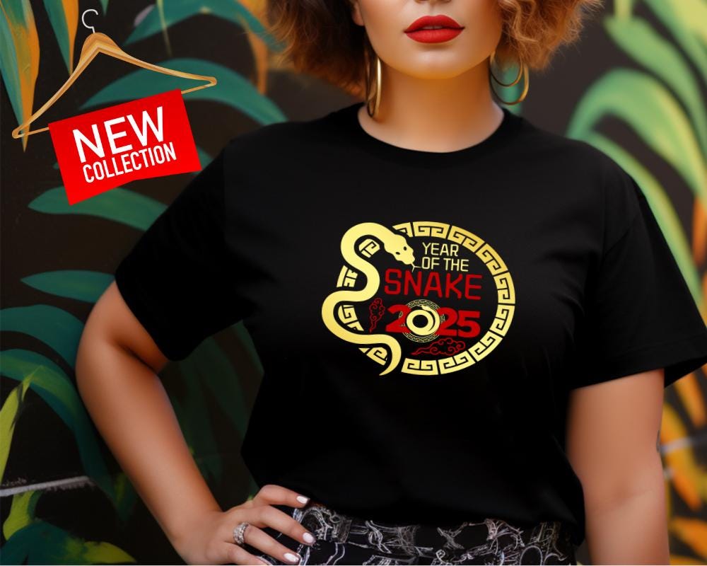 Year Of The Snake 2025 Tee, Chinese Zodiac Snake Tee