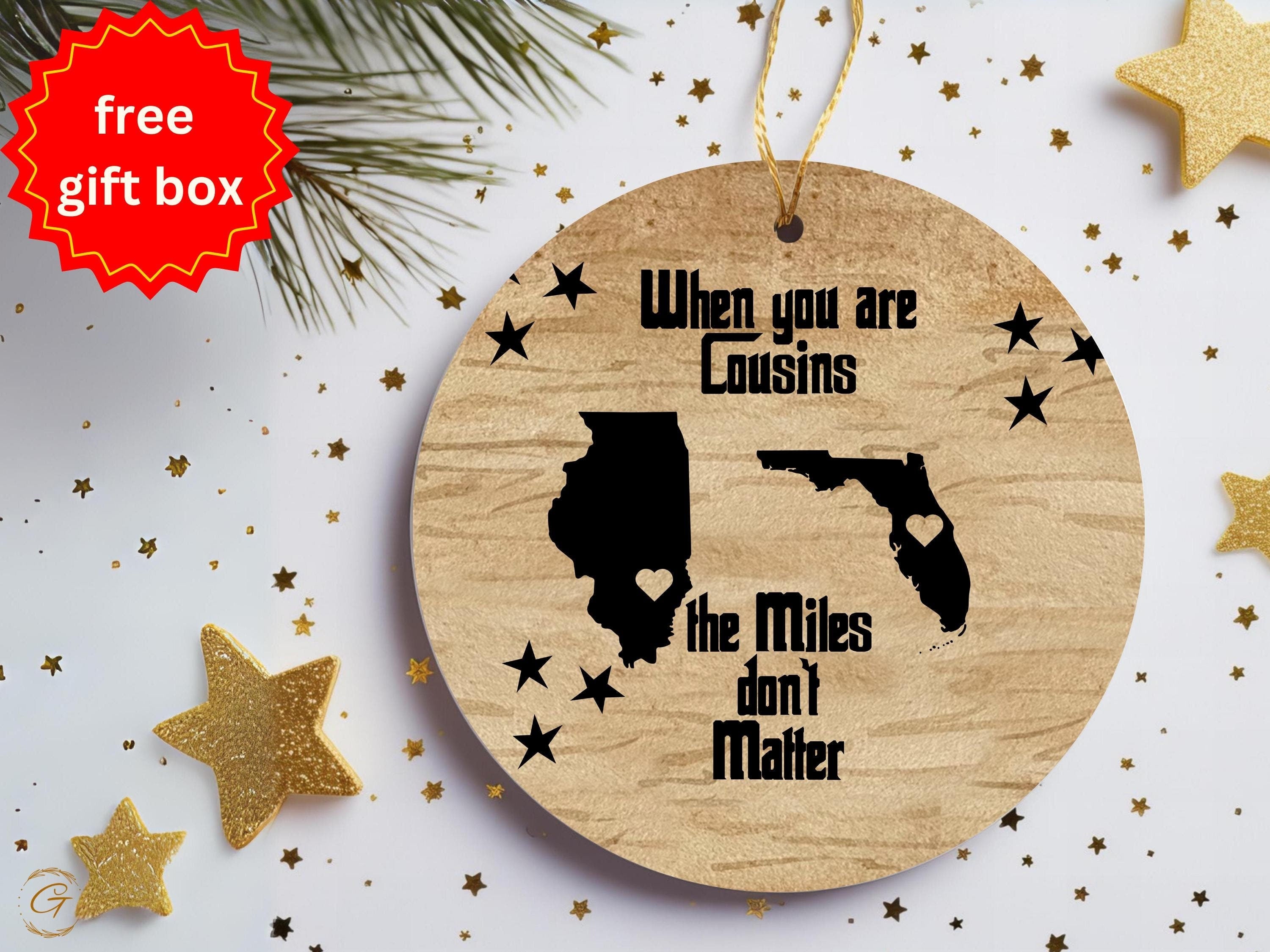 Personalized Distant Cousin Gift Ornament