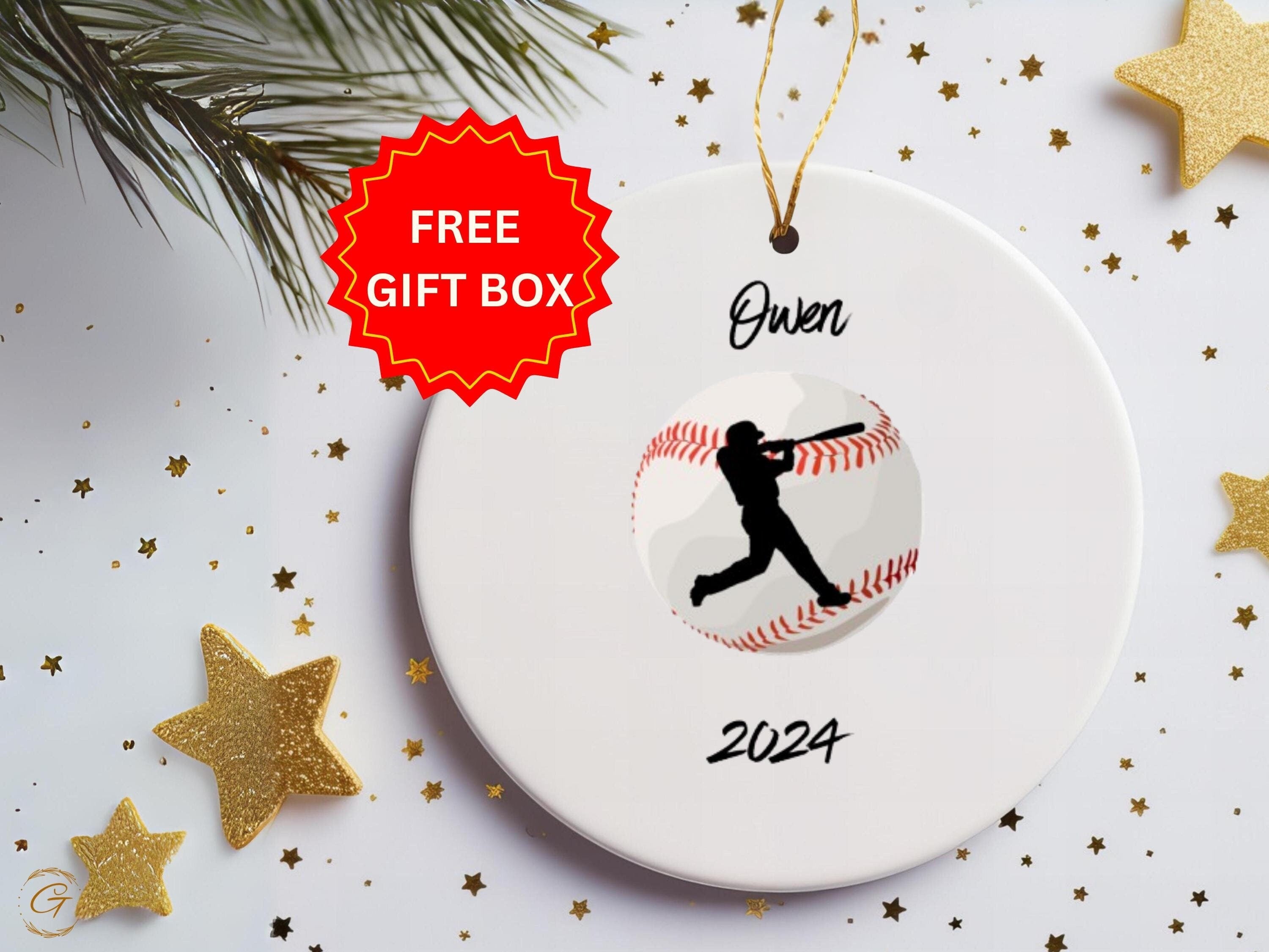 Personalized Baseball Ornaments, Personalized Sports Decor, Baseball Gift, Sports Enthusiast, Holiday Ornament, Custom Christmas Decorations