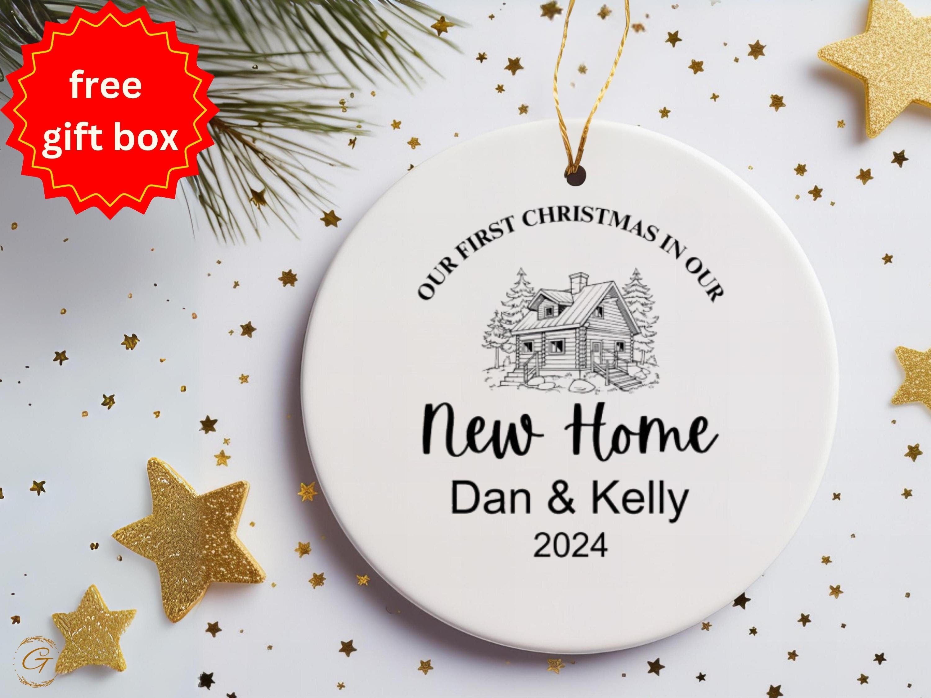Personalized New Home Christmas Ornaments, Custom First Christmas Gift Housewarming Presents, Personalized Ornament for Couples Housewarming