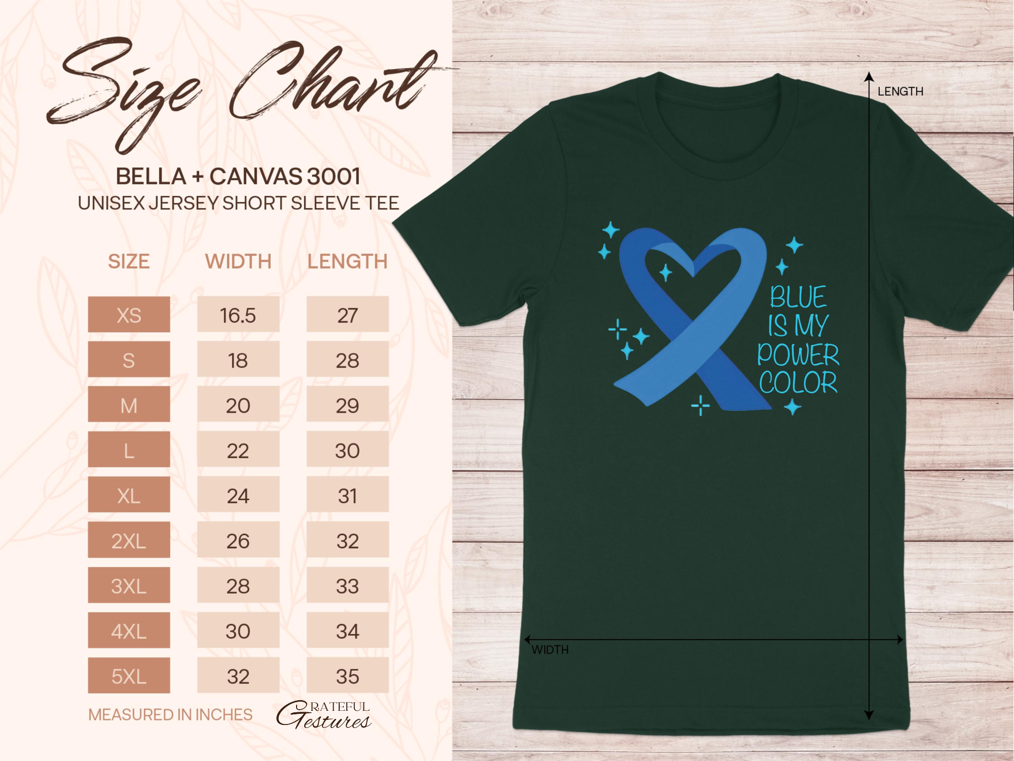 Blue Is My Power Color Graphic Tee product