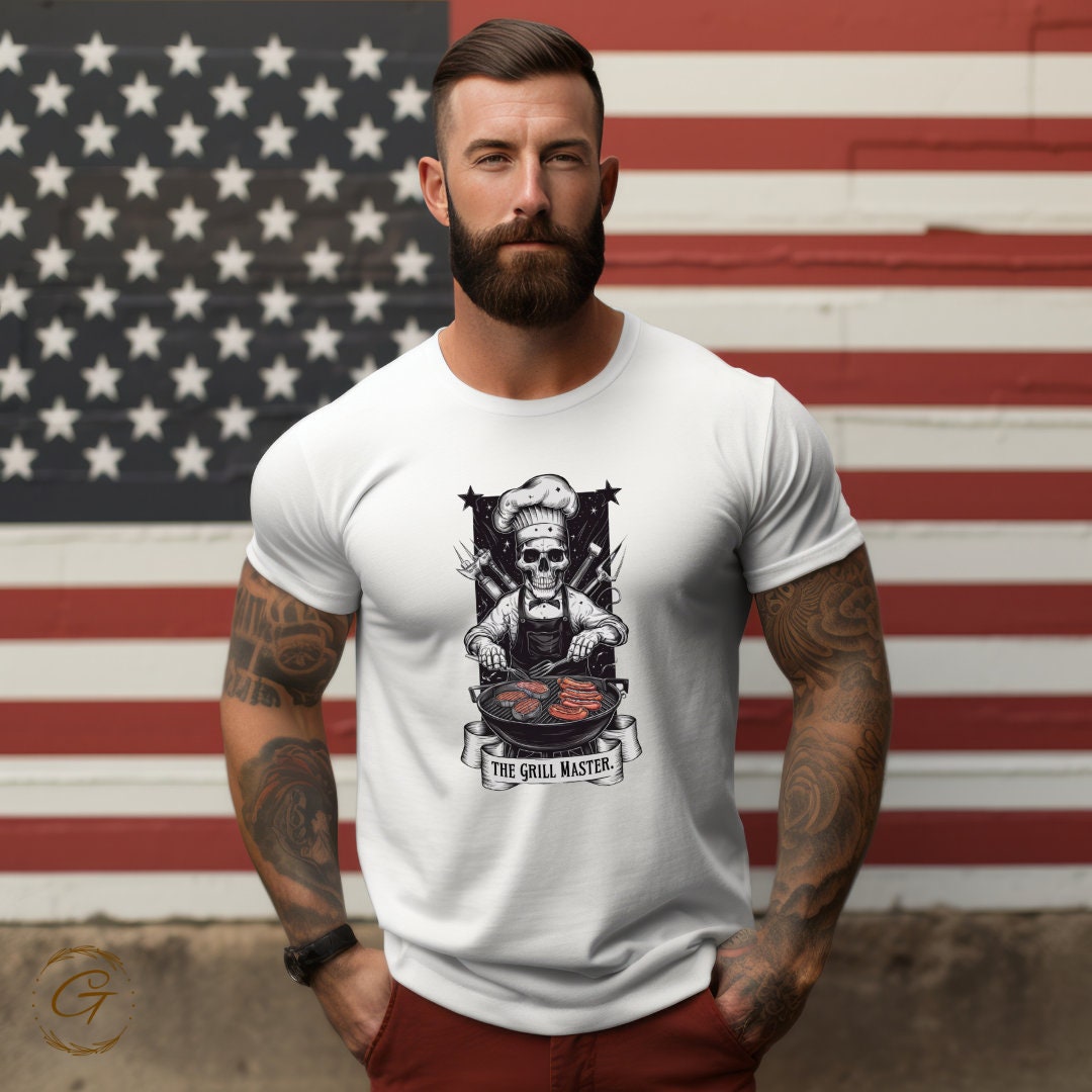 Grill Master Dad T-Shirt - Funny BBQ Cooking Tee for Fathers