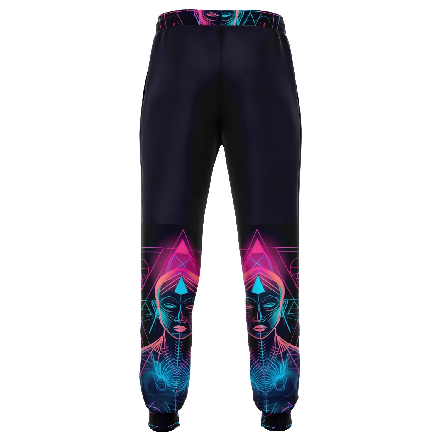 Neon Spiritual Enlightenment Joggers – Psychedelic Buddha Sweatpants