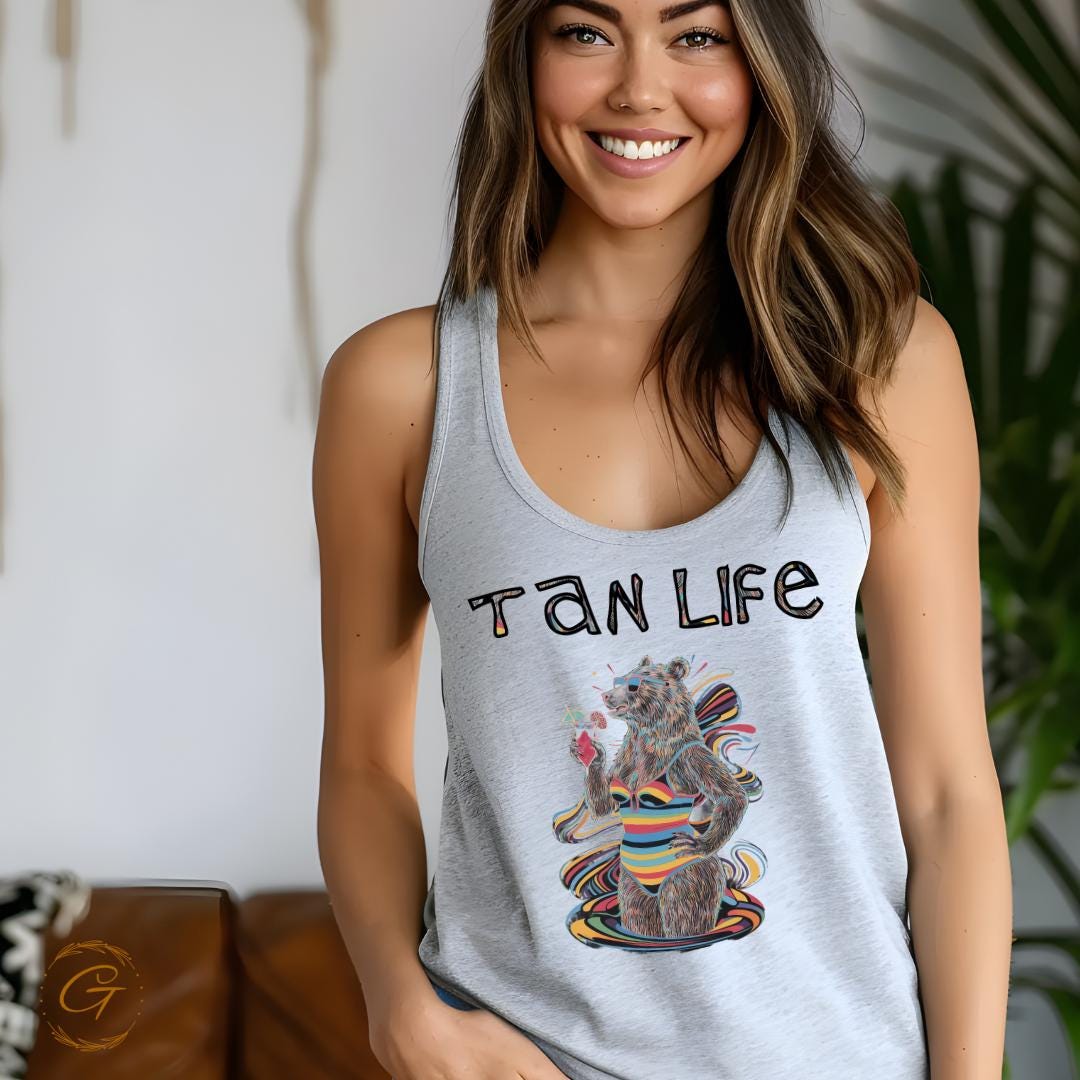 Colorful Tan Life Tank Top