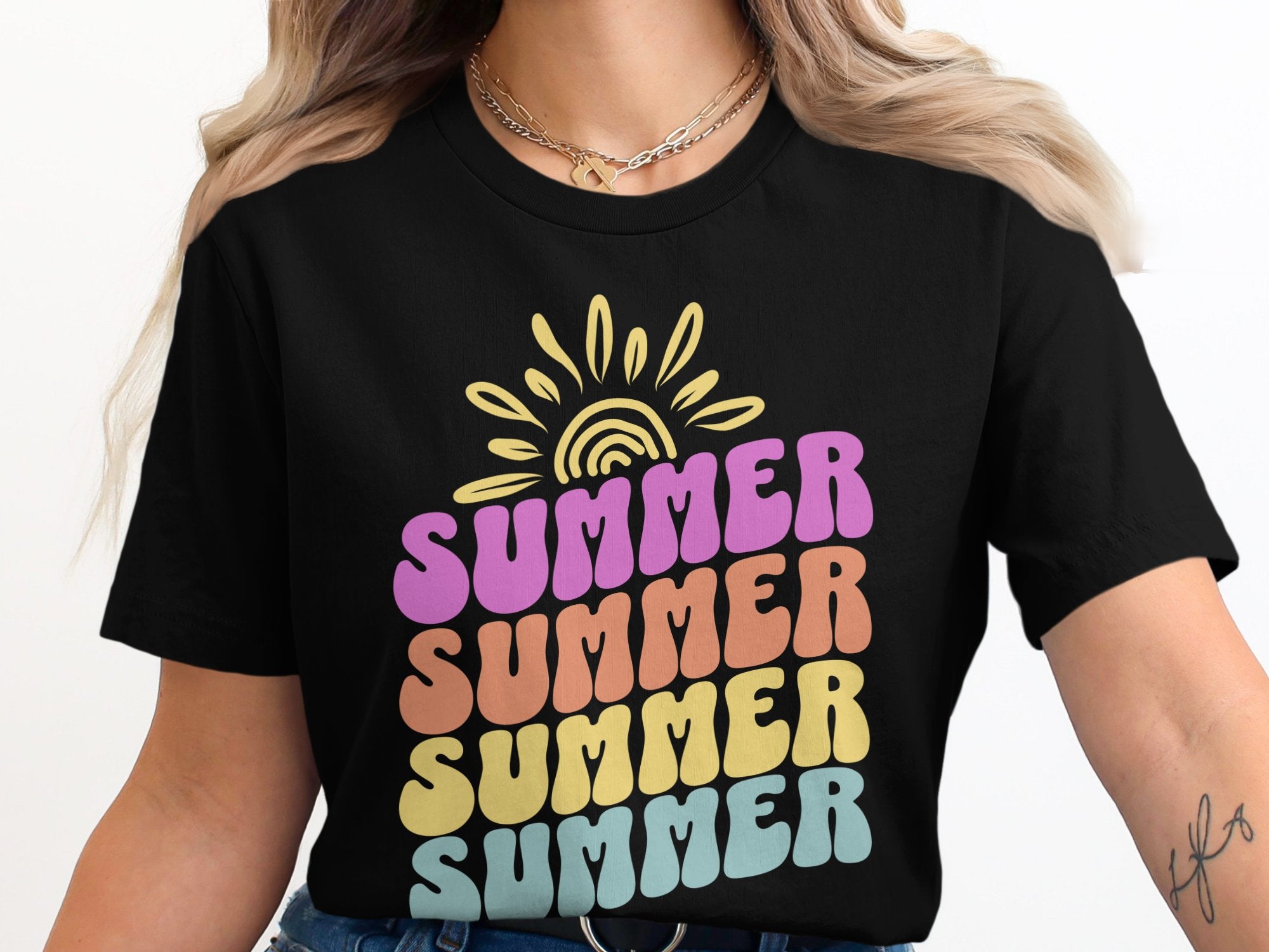 Summer Retro Design Vibrant Tshirt Fashion Style product type