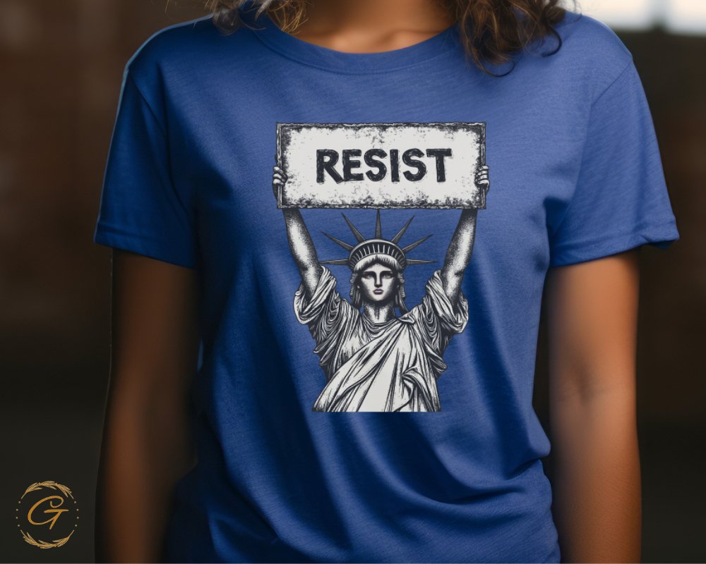 Resist Liberty Statue Graphic Tee Shirt product type