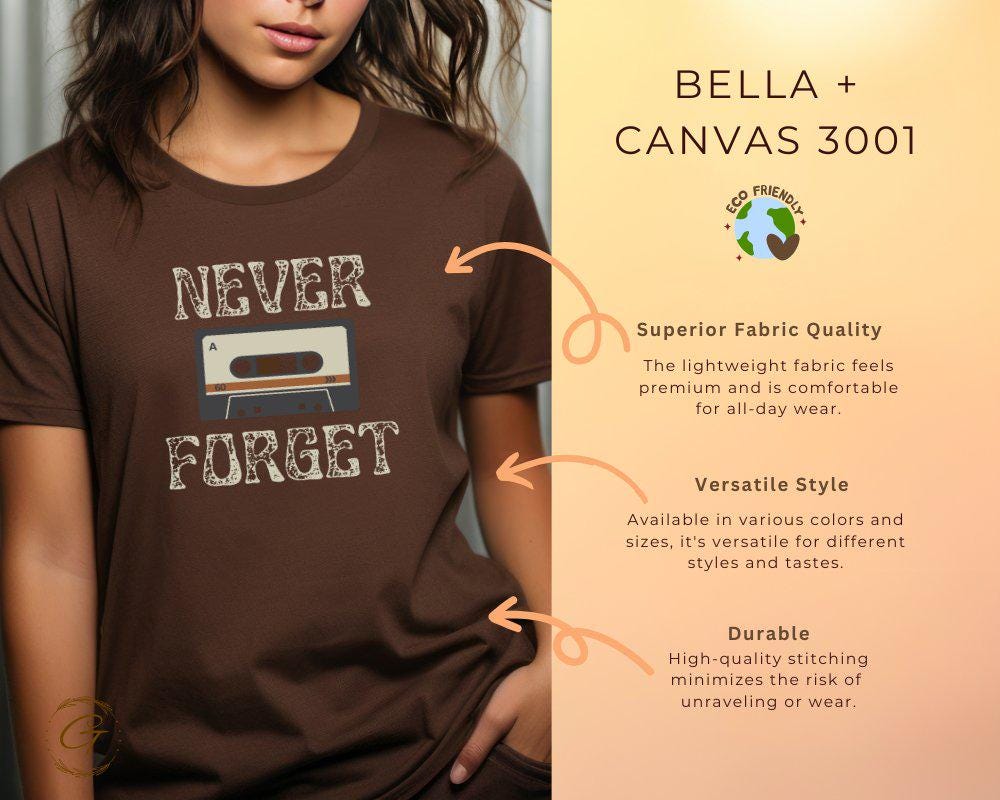 Retro Cassette Tape Graphic Tee Never Forget Tee