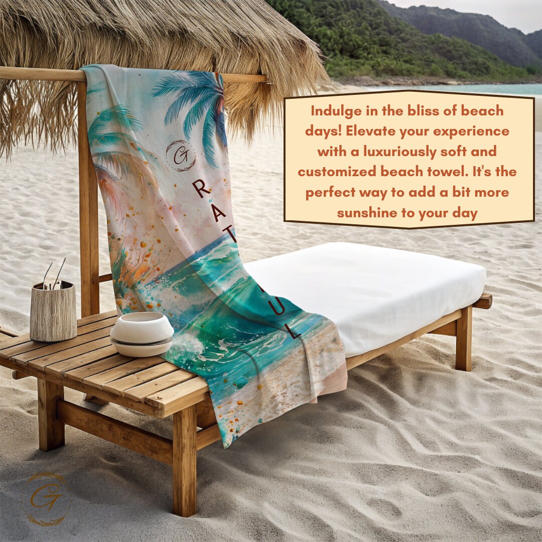 Vivid Tropical Beach Towel