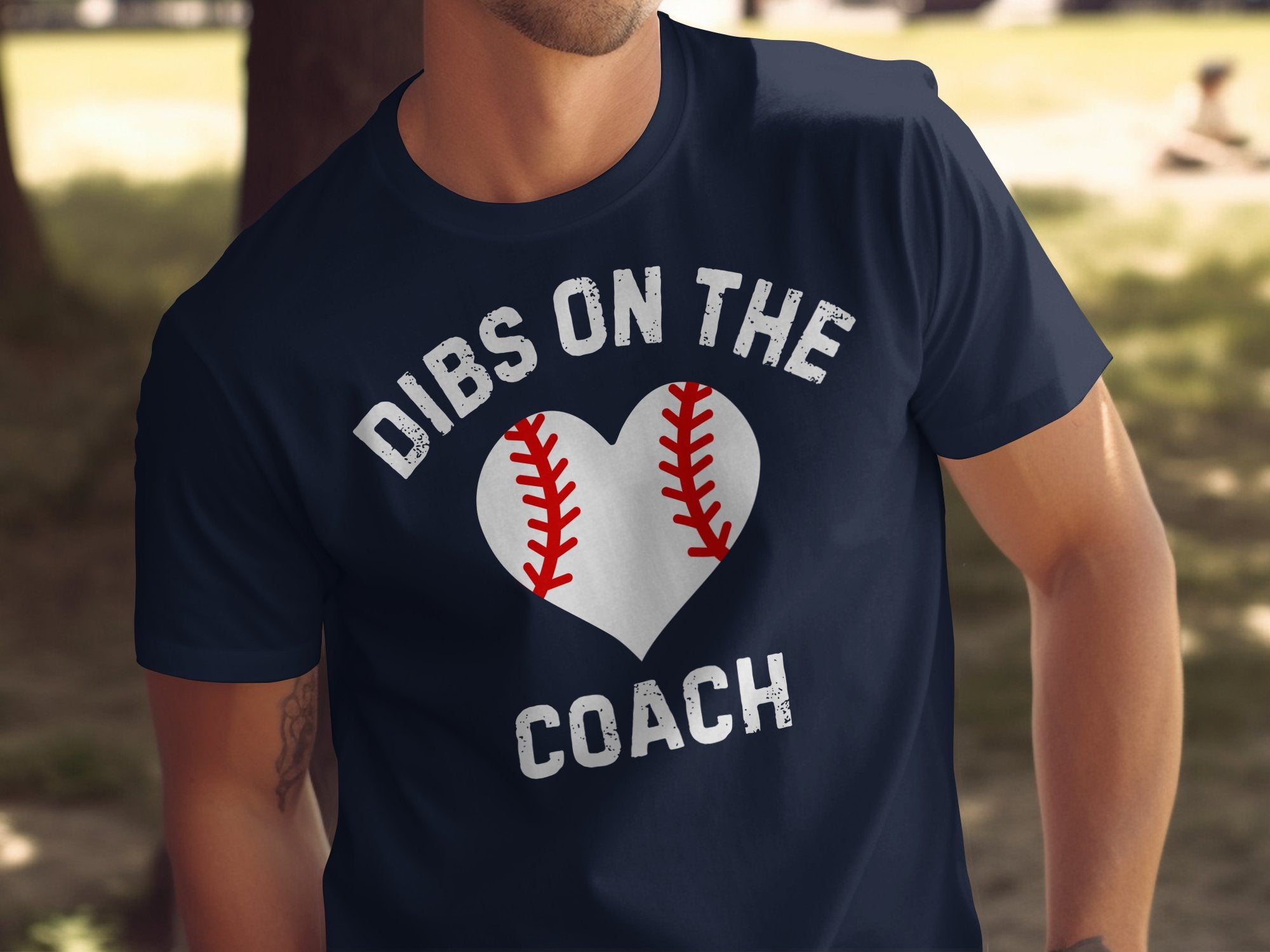 Dibs On The Coach Baseball Heart Graphic T-Shirt product