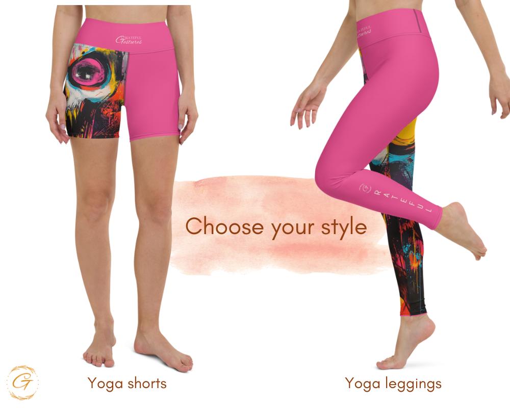 Ghoul AOP Yoga Leggings and Shorts, Stylish Activewear for Women, High-Stretch Comfortable Perfect for Yoga Fitness For Everyday Casual Wear