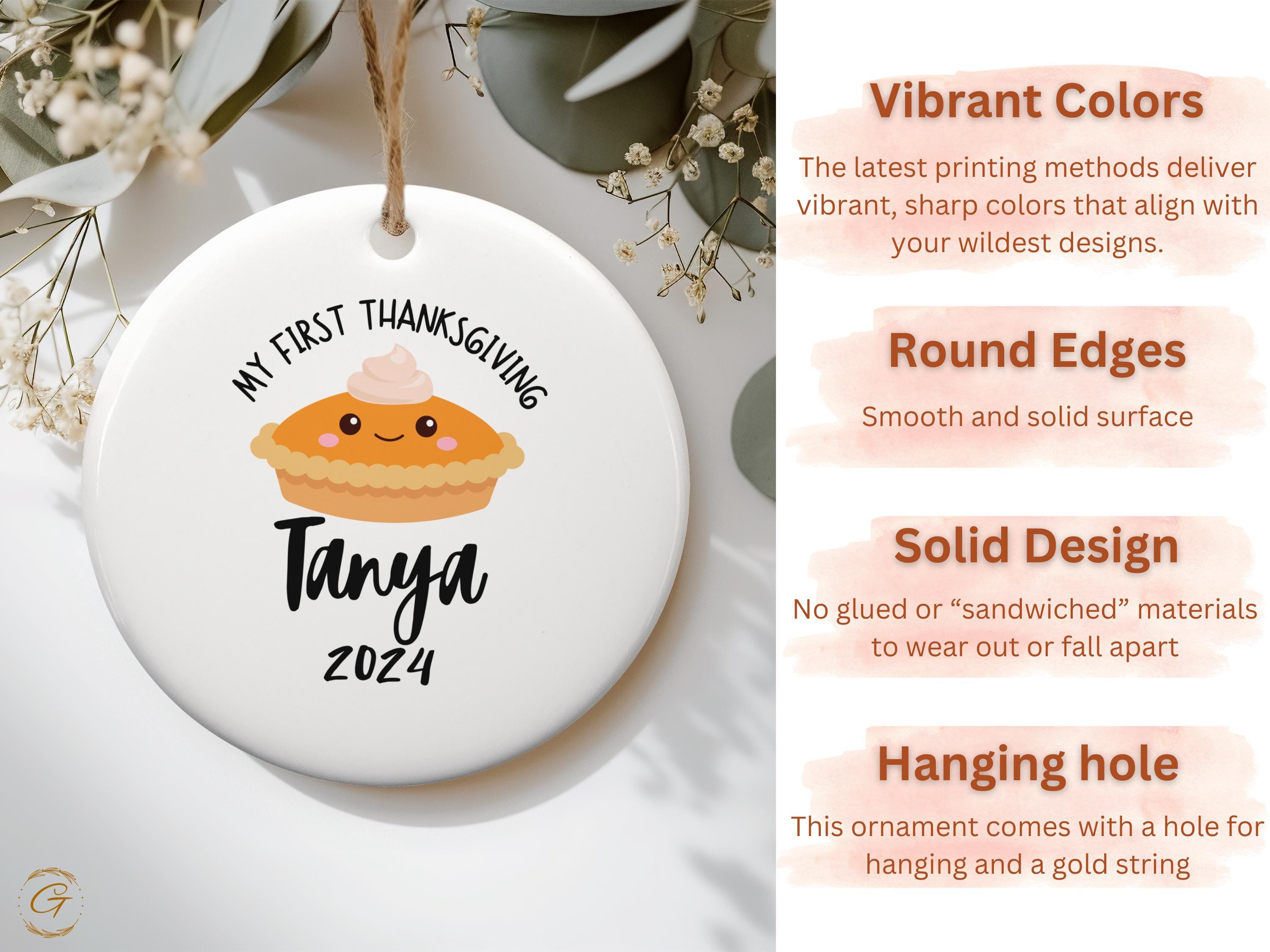 Personalized First Thanksgiving Ornaments 2024