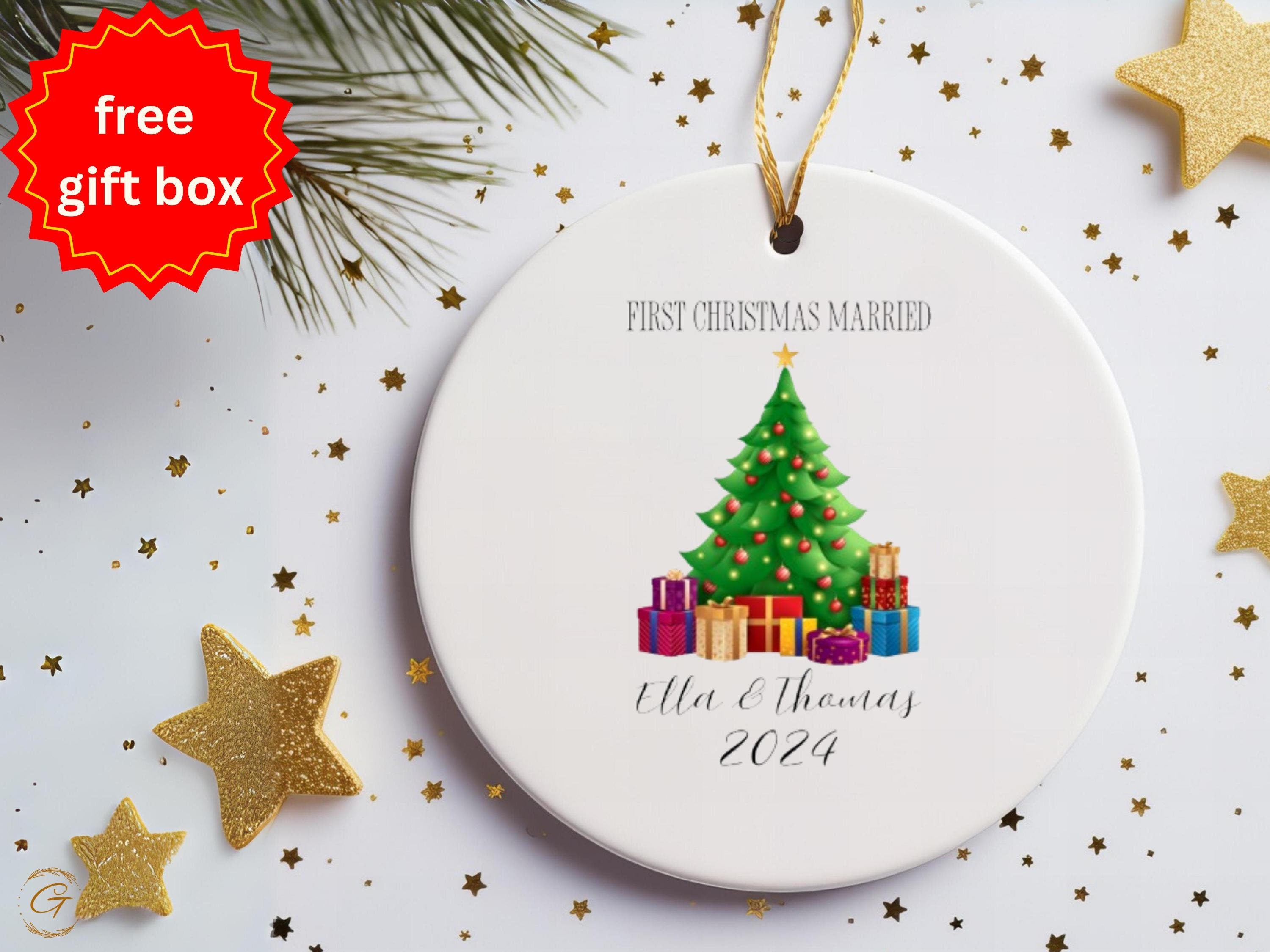 Personalized First Christmas Married Ornament