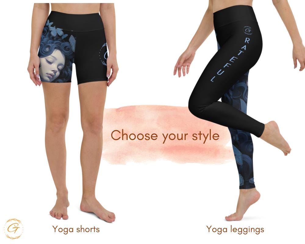 Mythical Boho Workout Pants, Fairy Goddess Activewear for Women