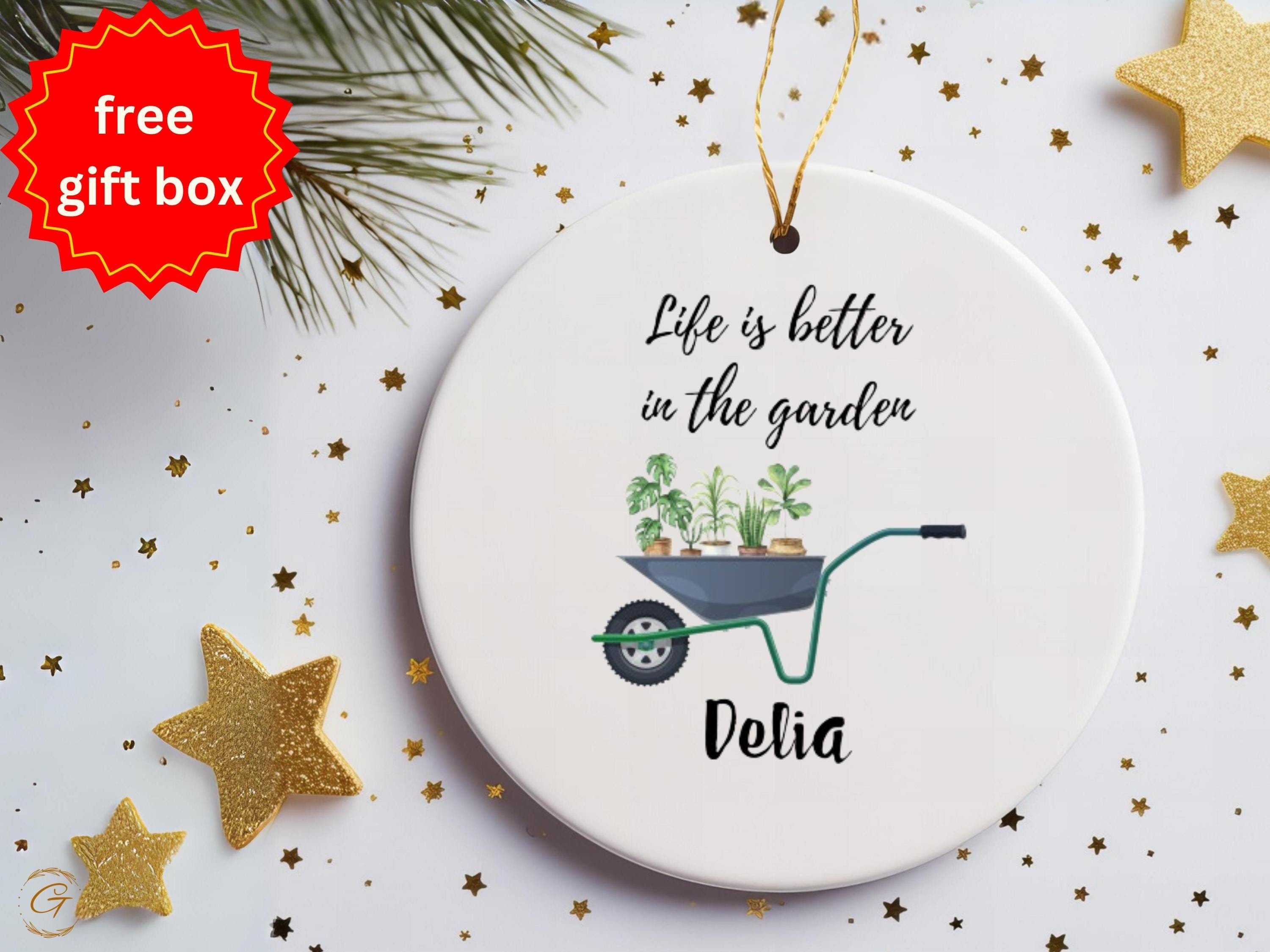 Personalized Garden Decor Ornament, Perfect Gift Gardeners, Indoor Outdoor Decorations, Holiday Keepsake for Garden Lovers. Ideal Xmas Gifts