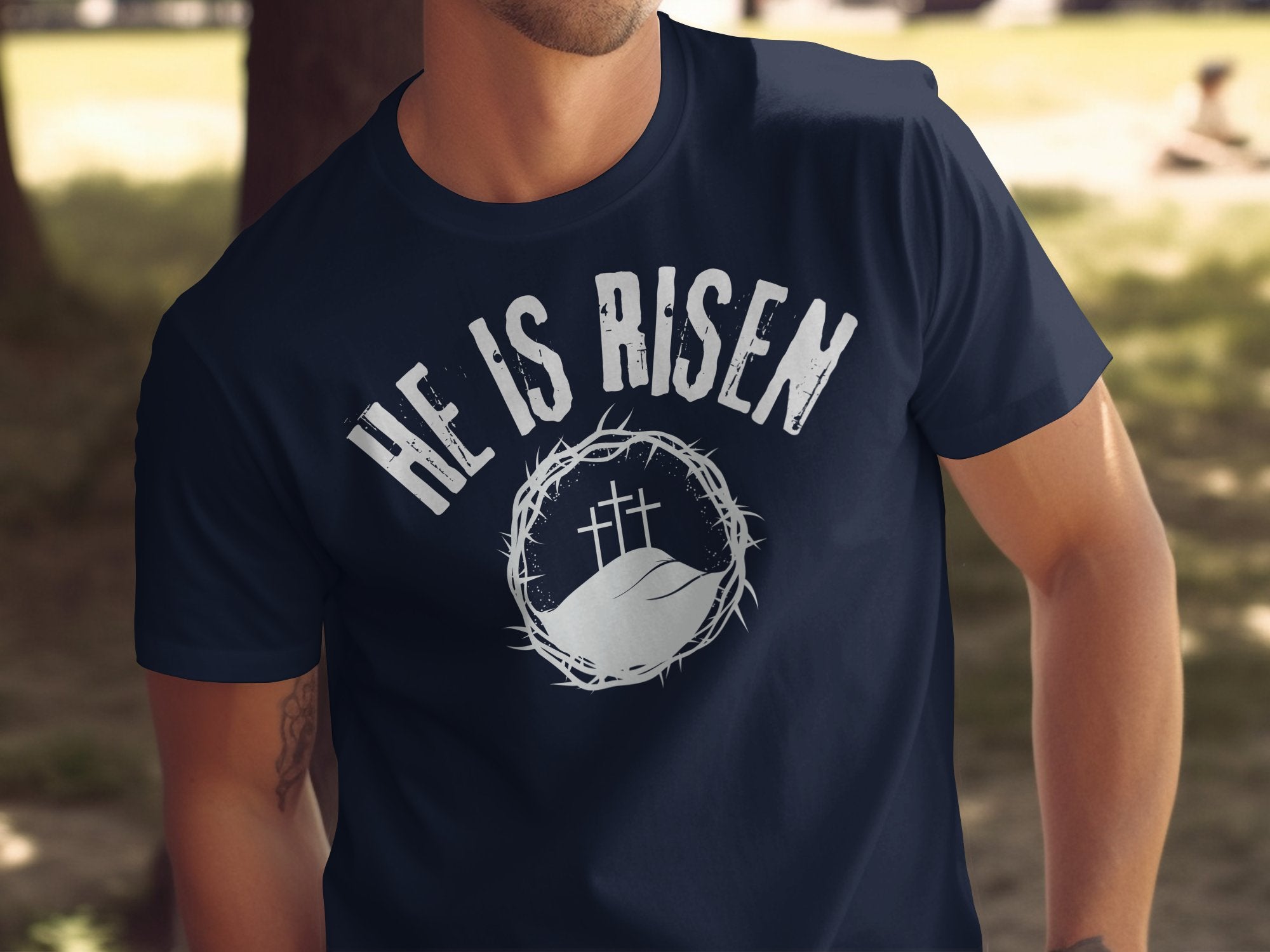 He Is Risen Religious Graphic Tee product type
