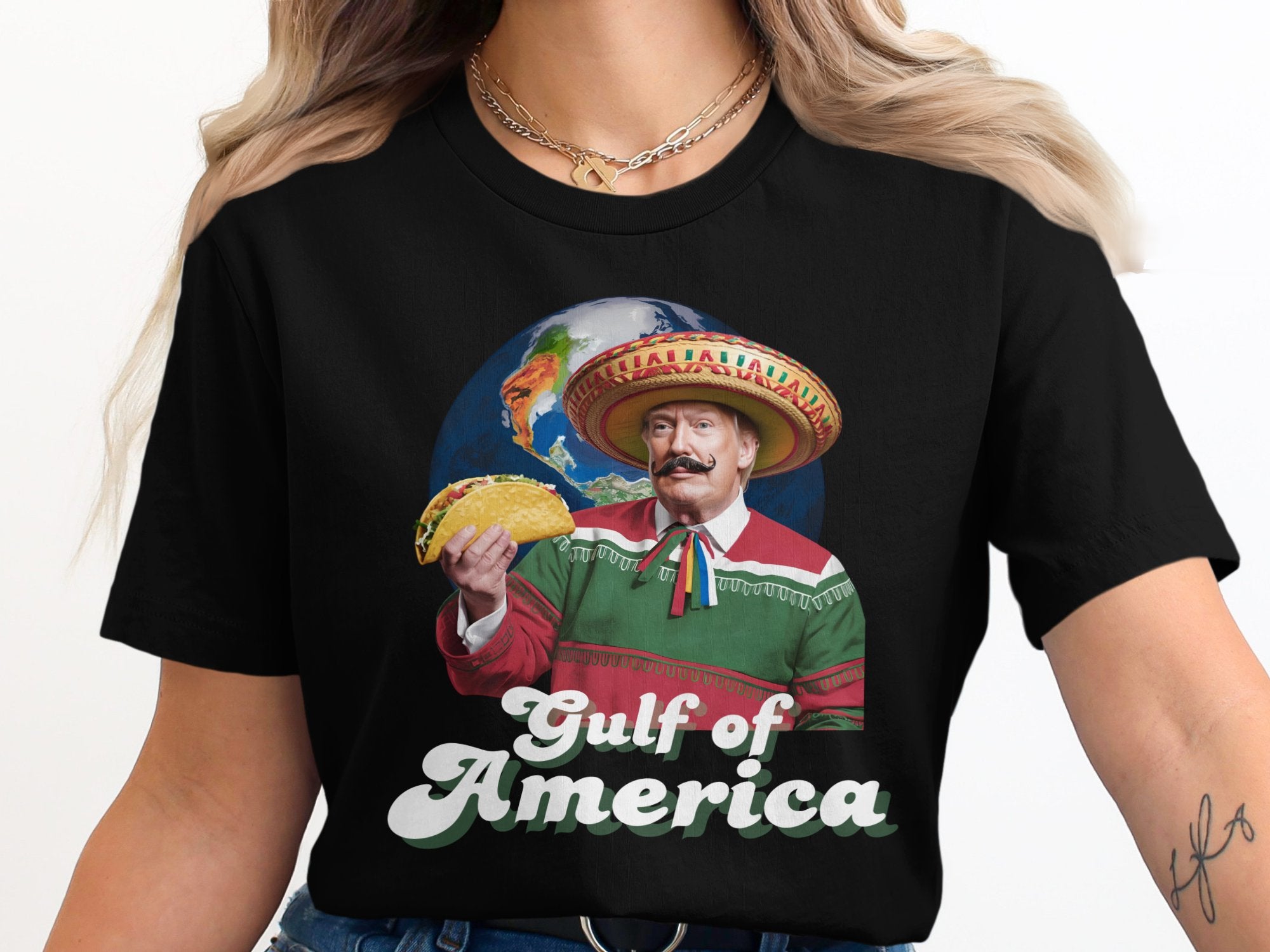 Gulf of America Funny Man Eating Taco T-shirt product