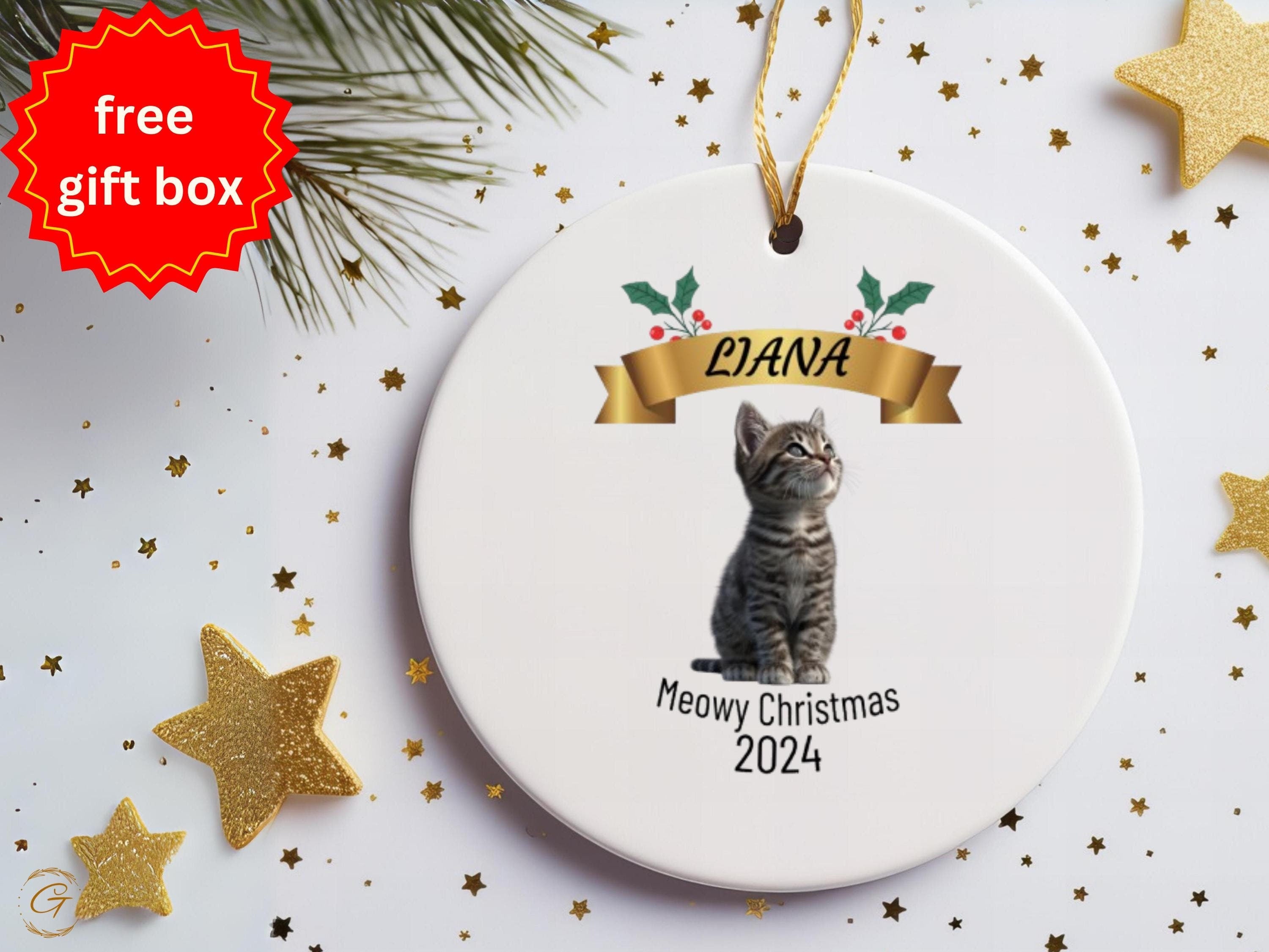 Personalized Cat Christmas Ornament 2024