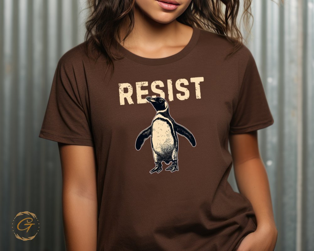 Resist Penguin Graphic Tee Shirt Product