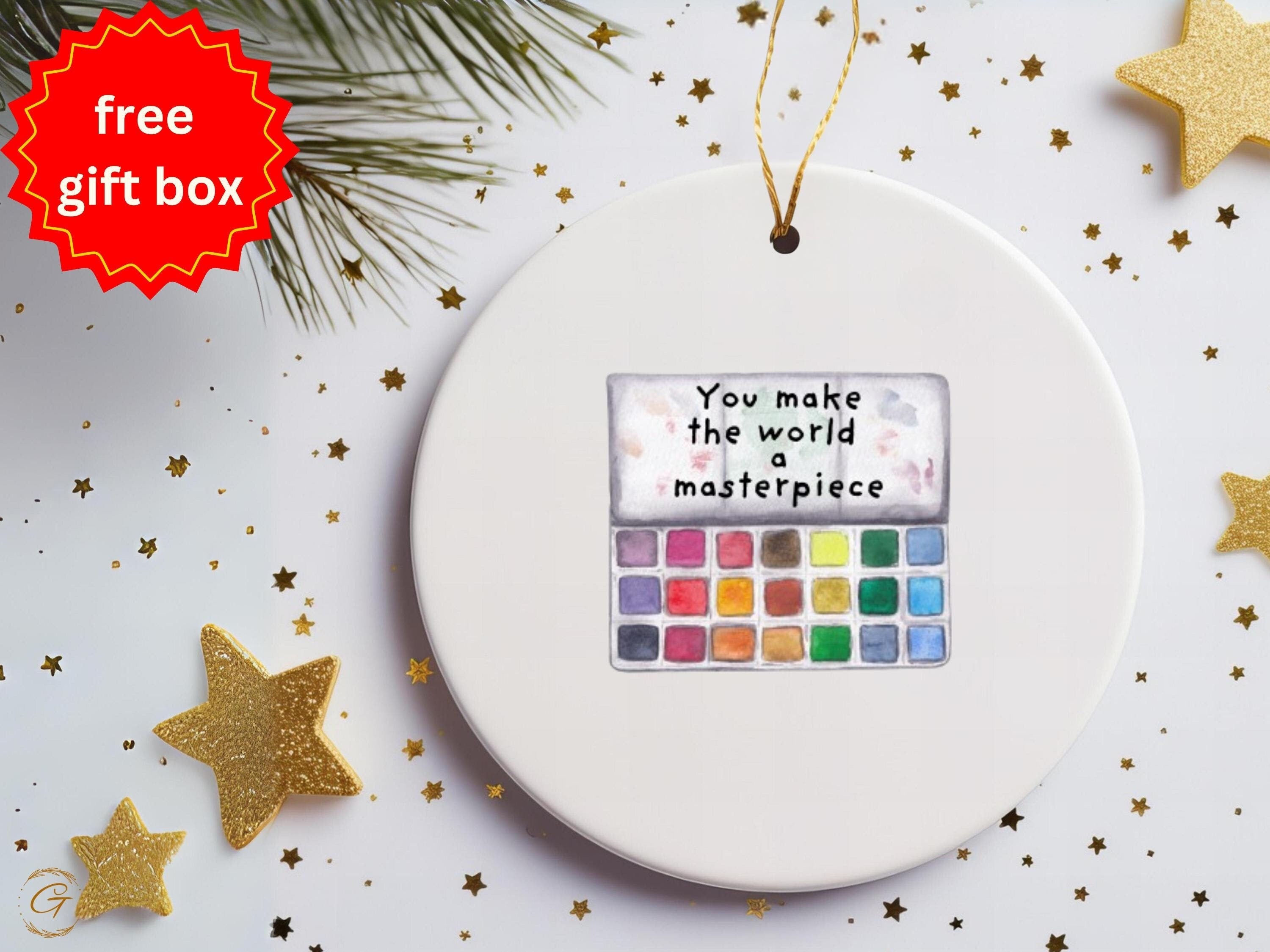 Watercolor Palette Sticker You Make The World A Masterpiece Inspirational Art
