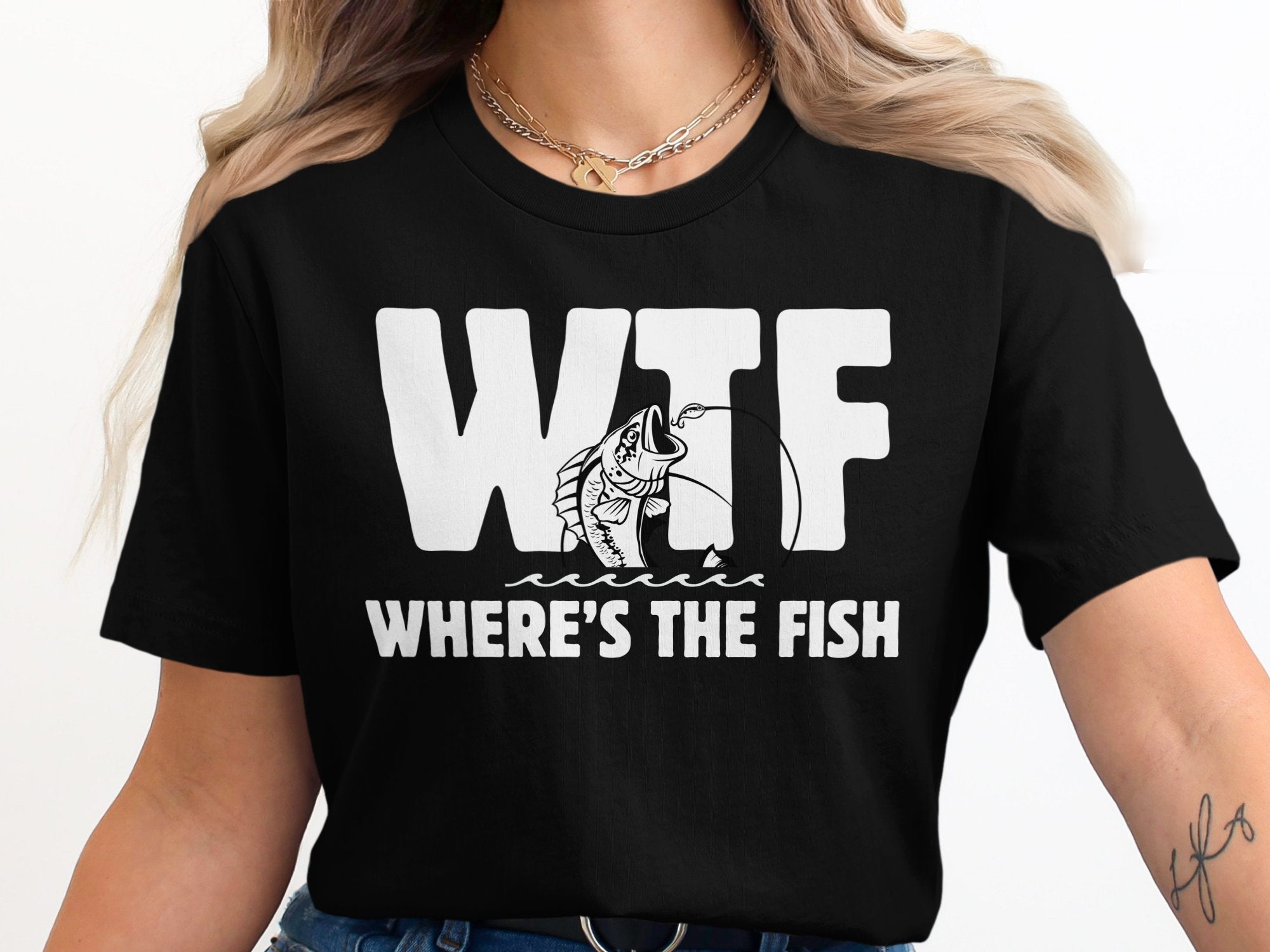 WTF Where's The Fish Graphic Tee Shirt product