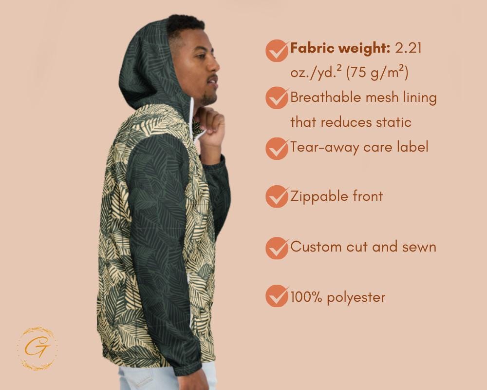 Men’s Windbreaker Leaves