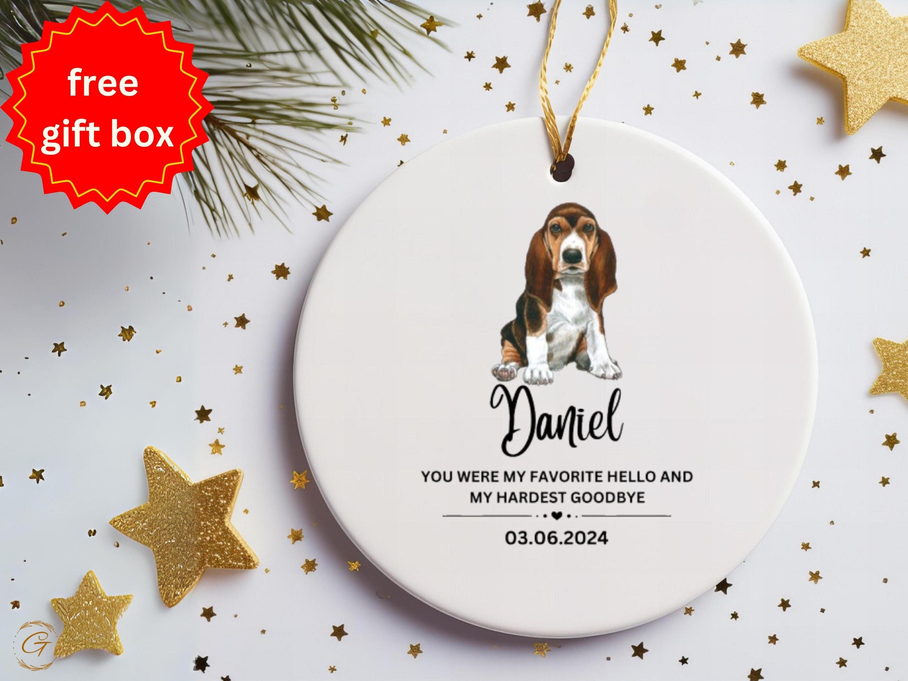 Personalized Pet Memorial Ornament, Custom Dog Memory Keepsake, Loss of Pet Gift, Dog Remembrance Ornaments, Tribute Decor, In Loving Memory