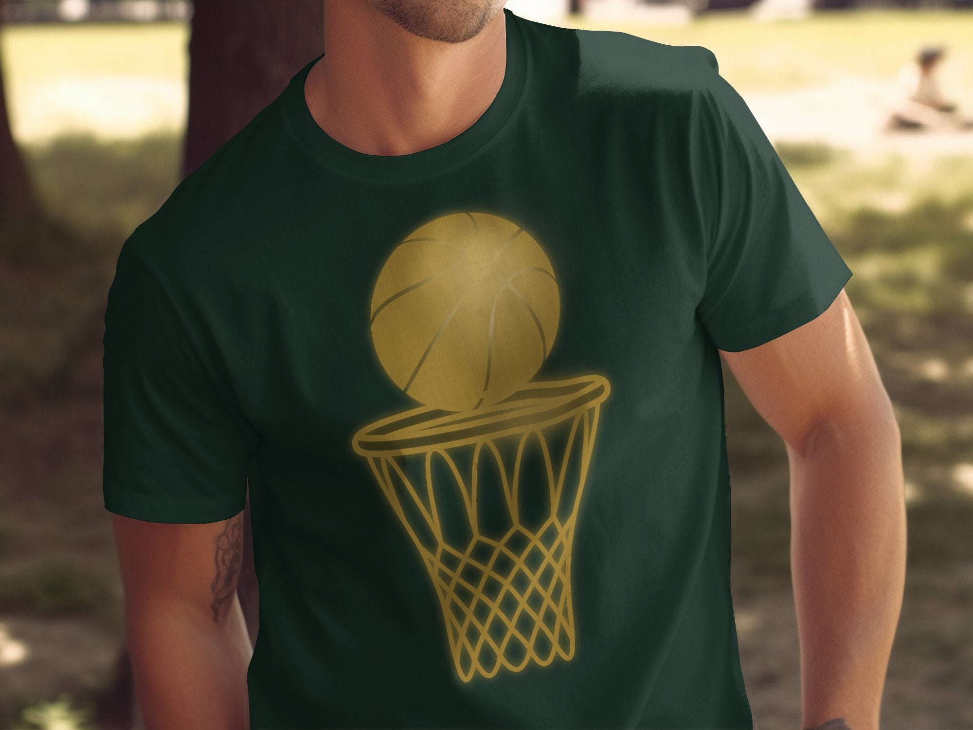 Stylish Green Basketball T-Shirt for Sports Fans product