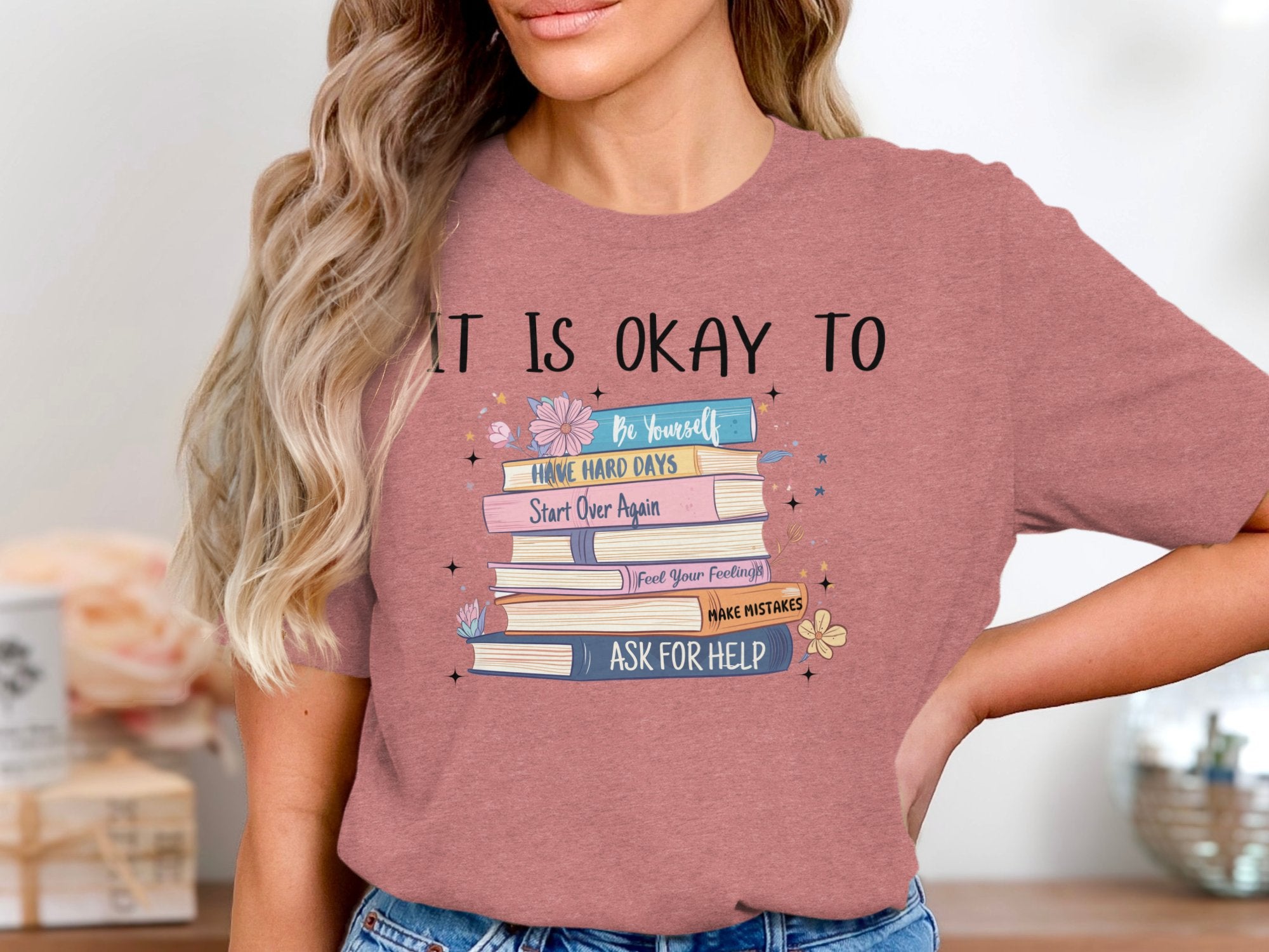 Motivational Graphic Tee Book Stack Design product