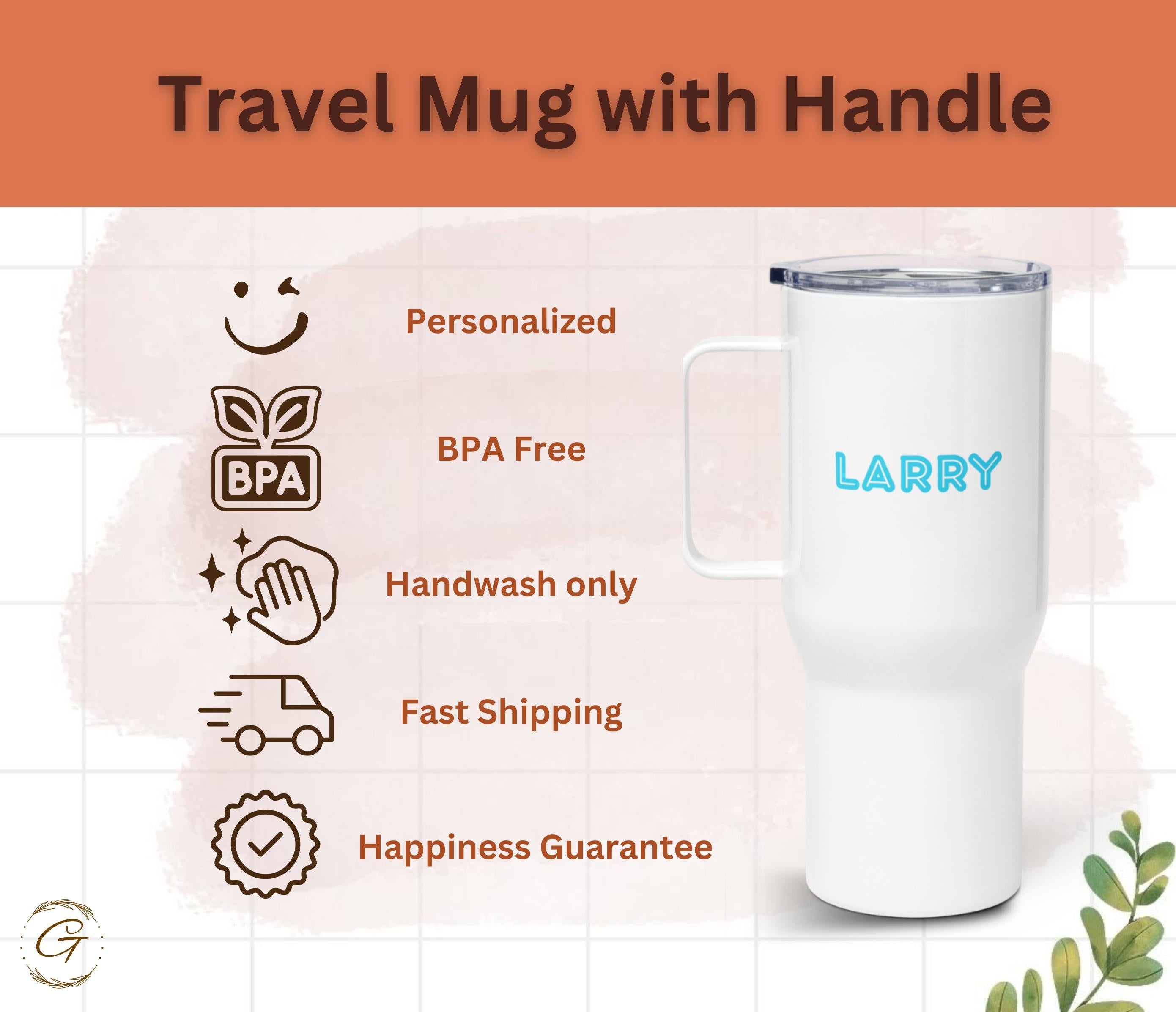 90’s Dad Travel Mug with Handle Retro Coffee Tumblers