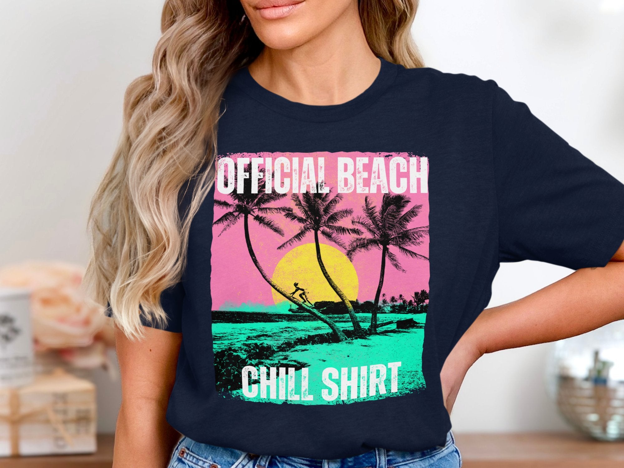 Official Beach Chill Shirt Graphic Design Shirt Product