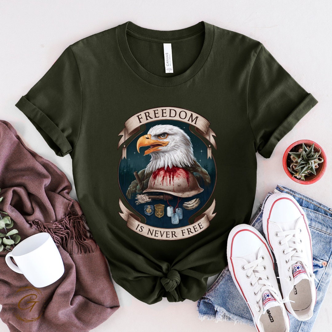 Freedom Eagle T-Shirt – Patriotic American Flag Graphic Tee