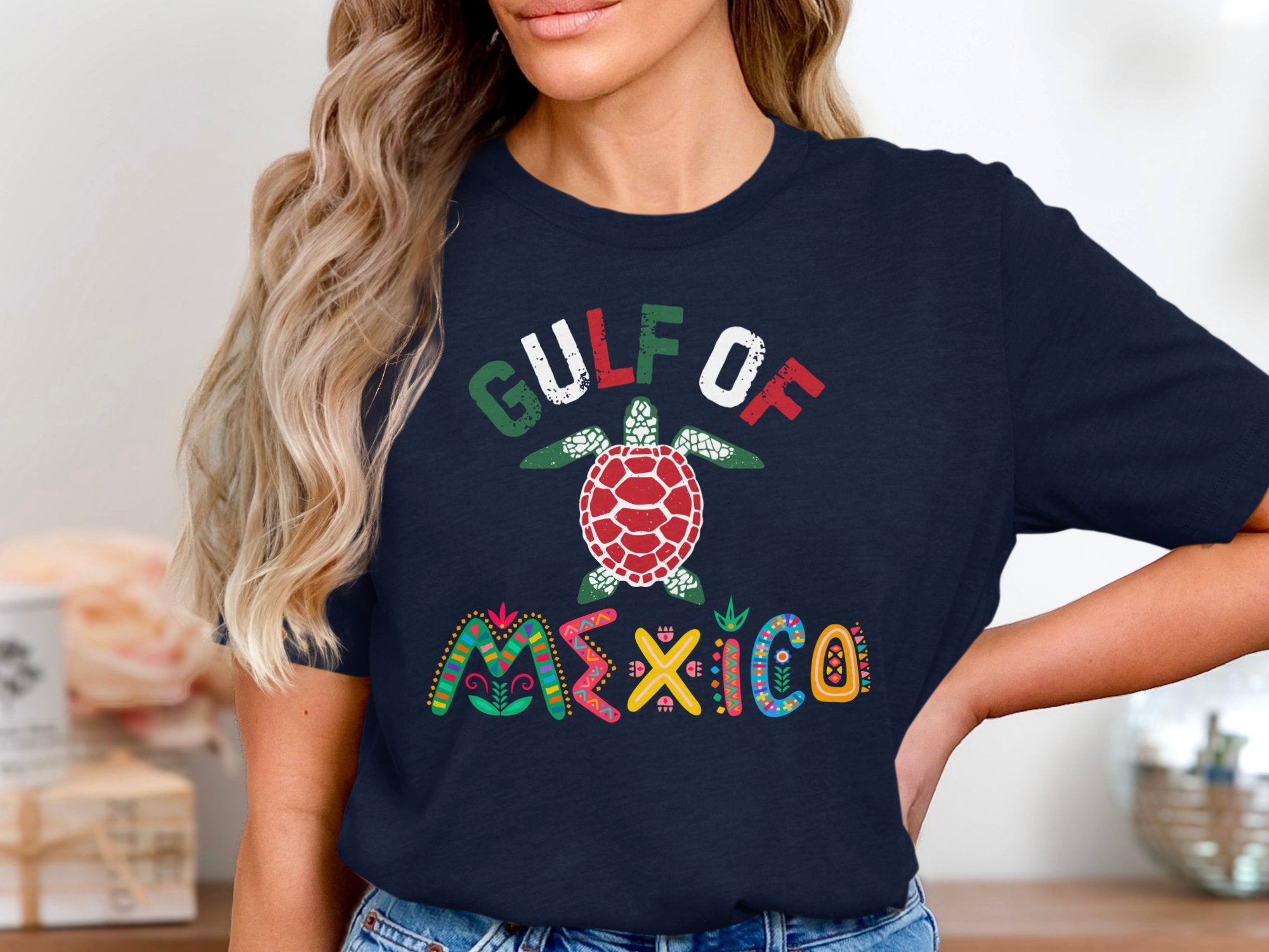 Gulf of Mexico Turtle Design Graphic T-shirt product type