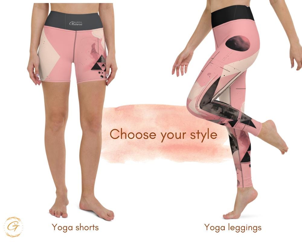 Quantum Polygons AOP Yoga Leggings and Shorts Stylish Women's Activewear High-Stretch Comfortable Perfect for Yoga Fitness and Everyday Wear