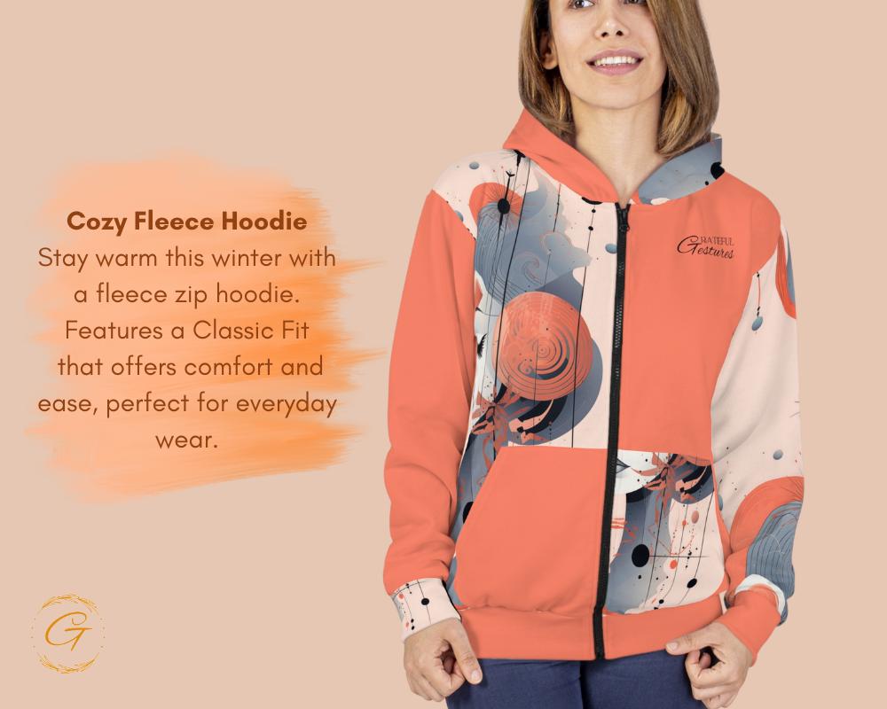 Quantum Pastel Design Unisex Zip Hoodie All-Over Print