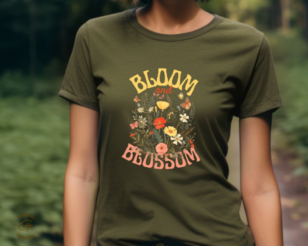 Bloom and Blossom Floral Design T-shirt product