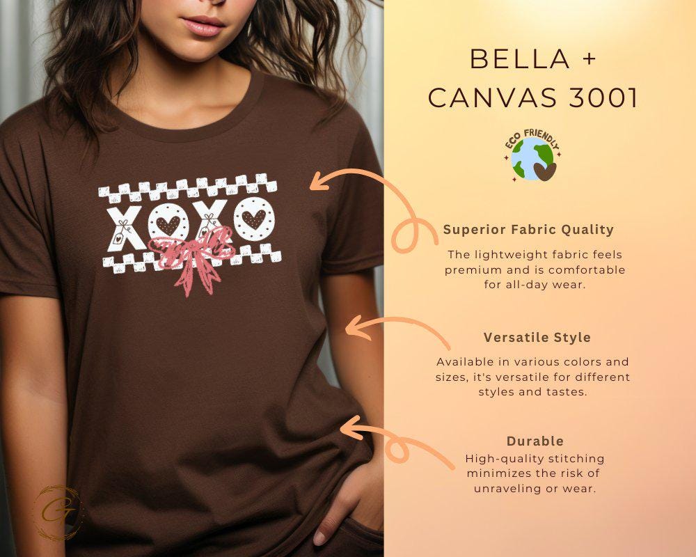 Valentines T-Shirt, Cute XOXO Graphic Tee for Women