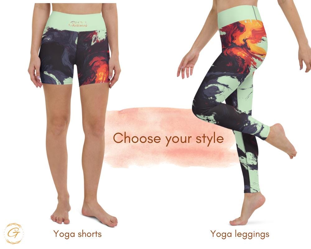 Kinetic Energy Yoga Leggings and Shorts -  High-Waisted Activewear for Women