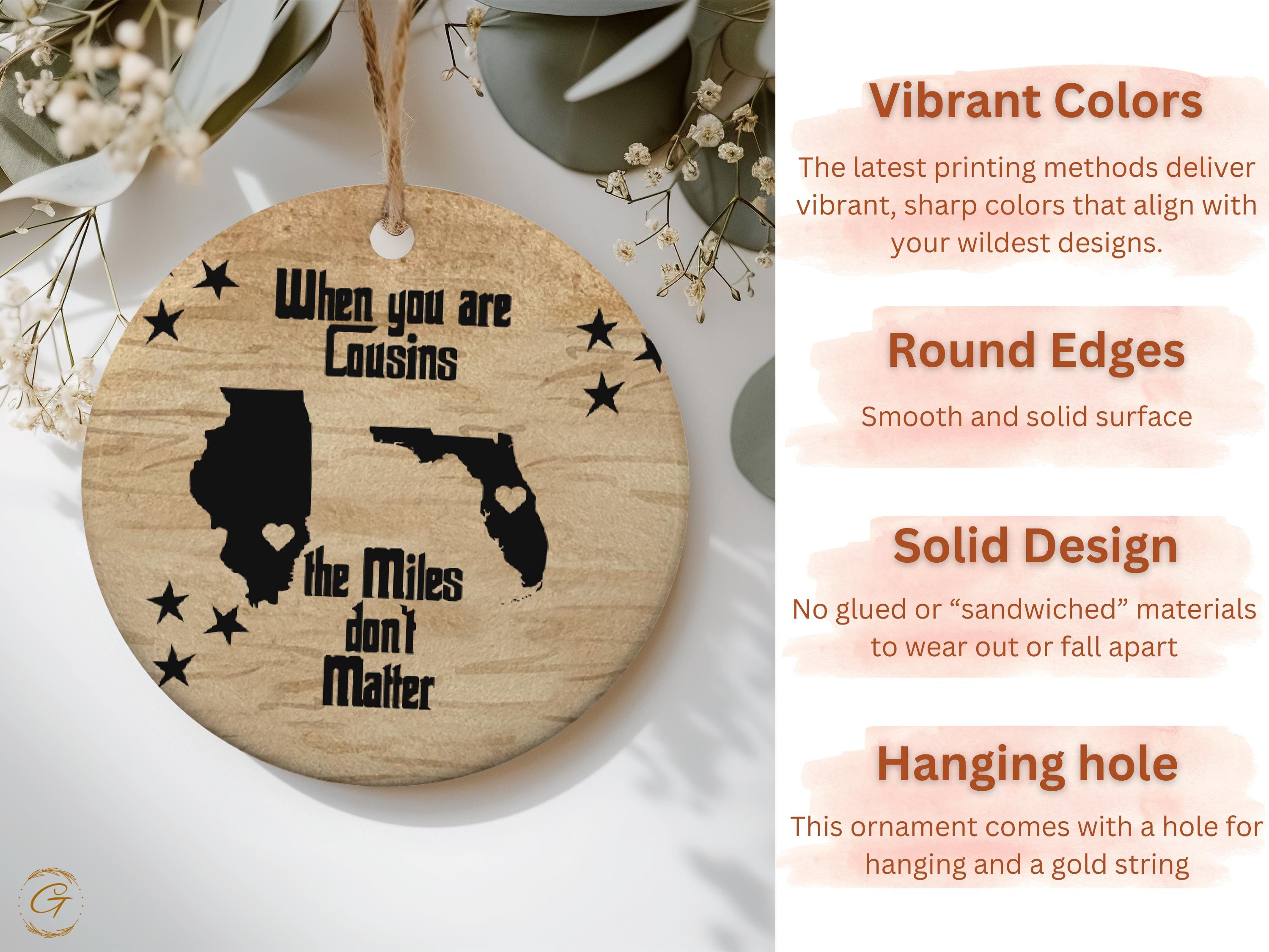 Personalized Distant Cousin Gift Ornament