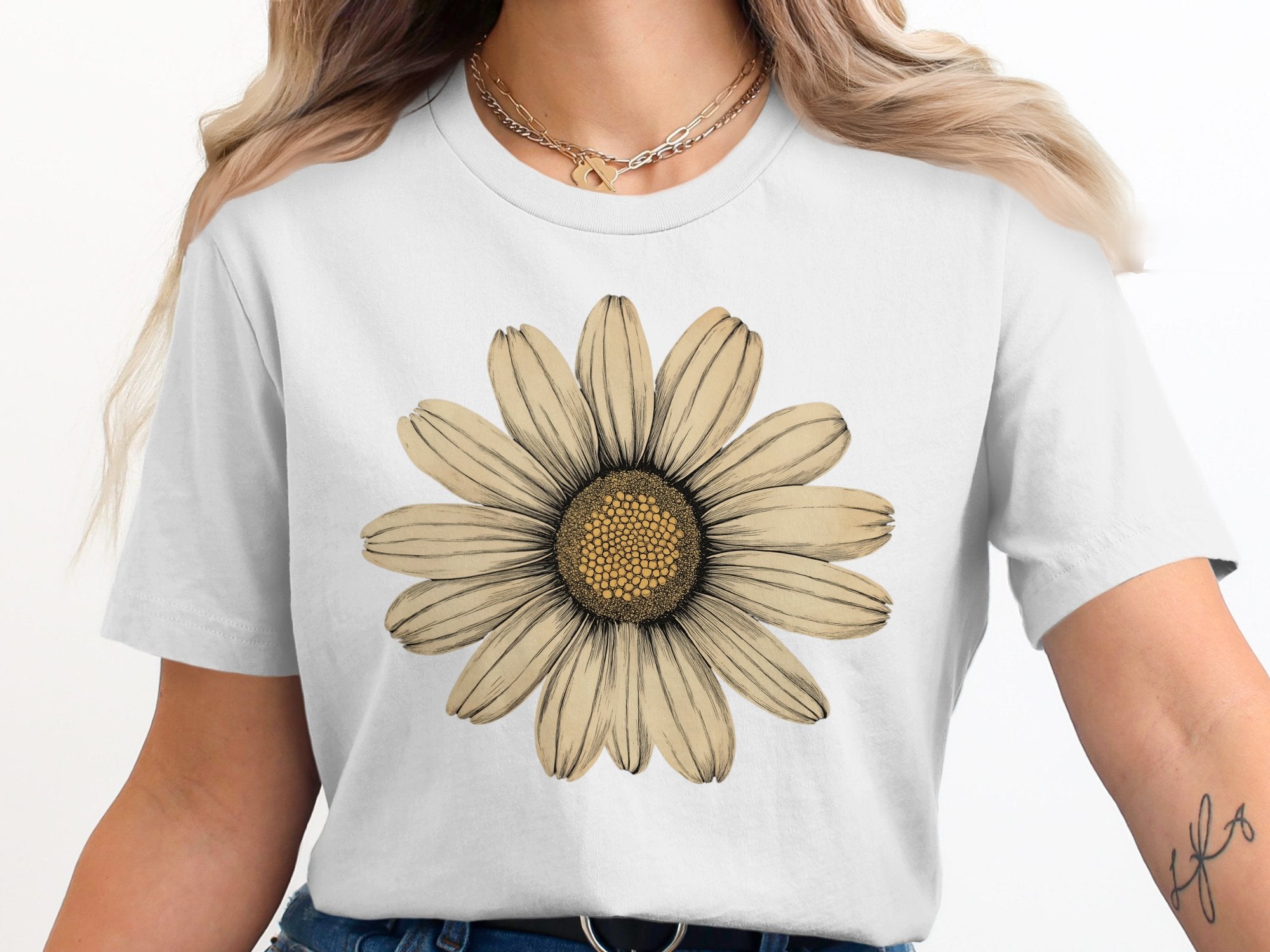 Beautifully Illustrated Daisy Flower Graphic Tee product