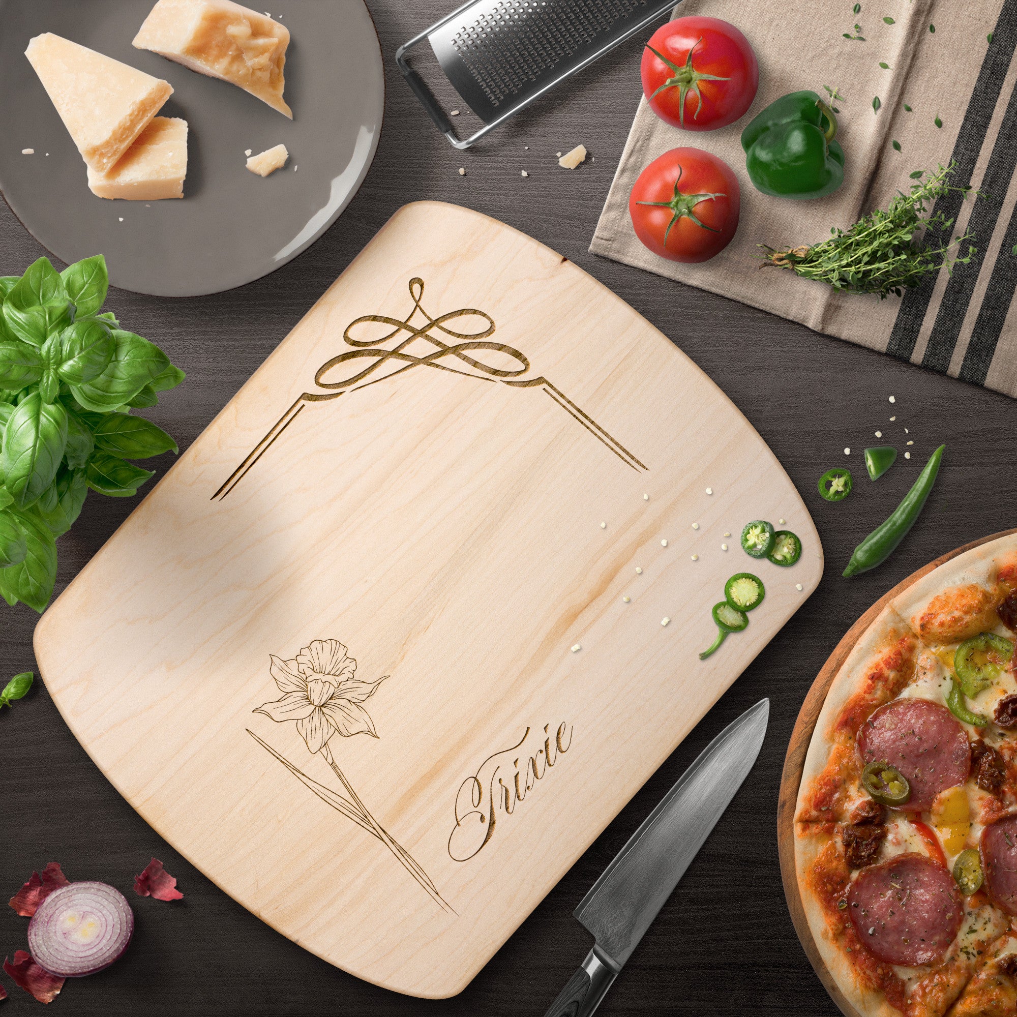 Daffodil March cutting boards