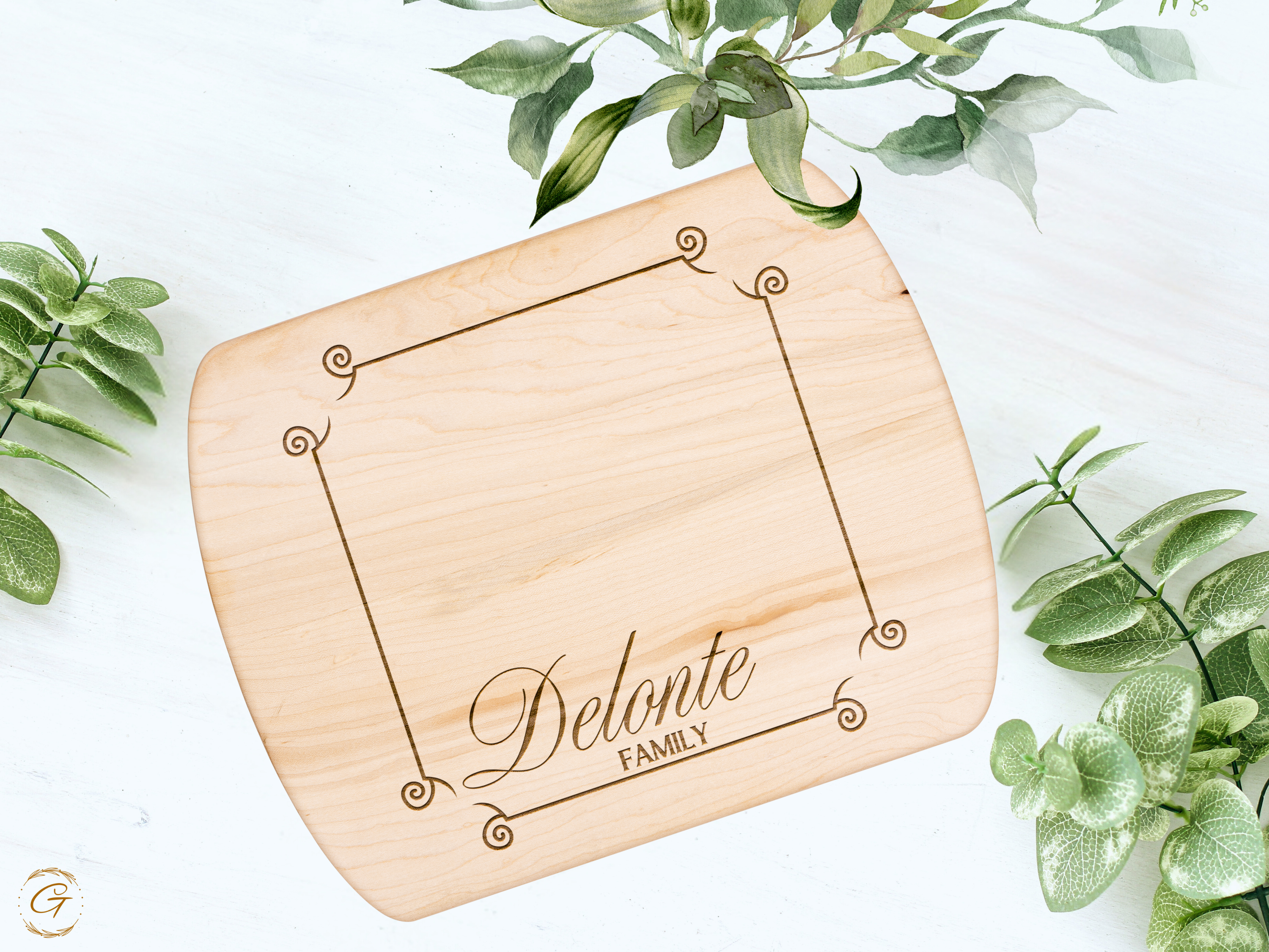 Personalized Hardwood Oval Cutting Boards